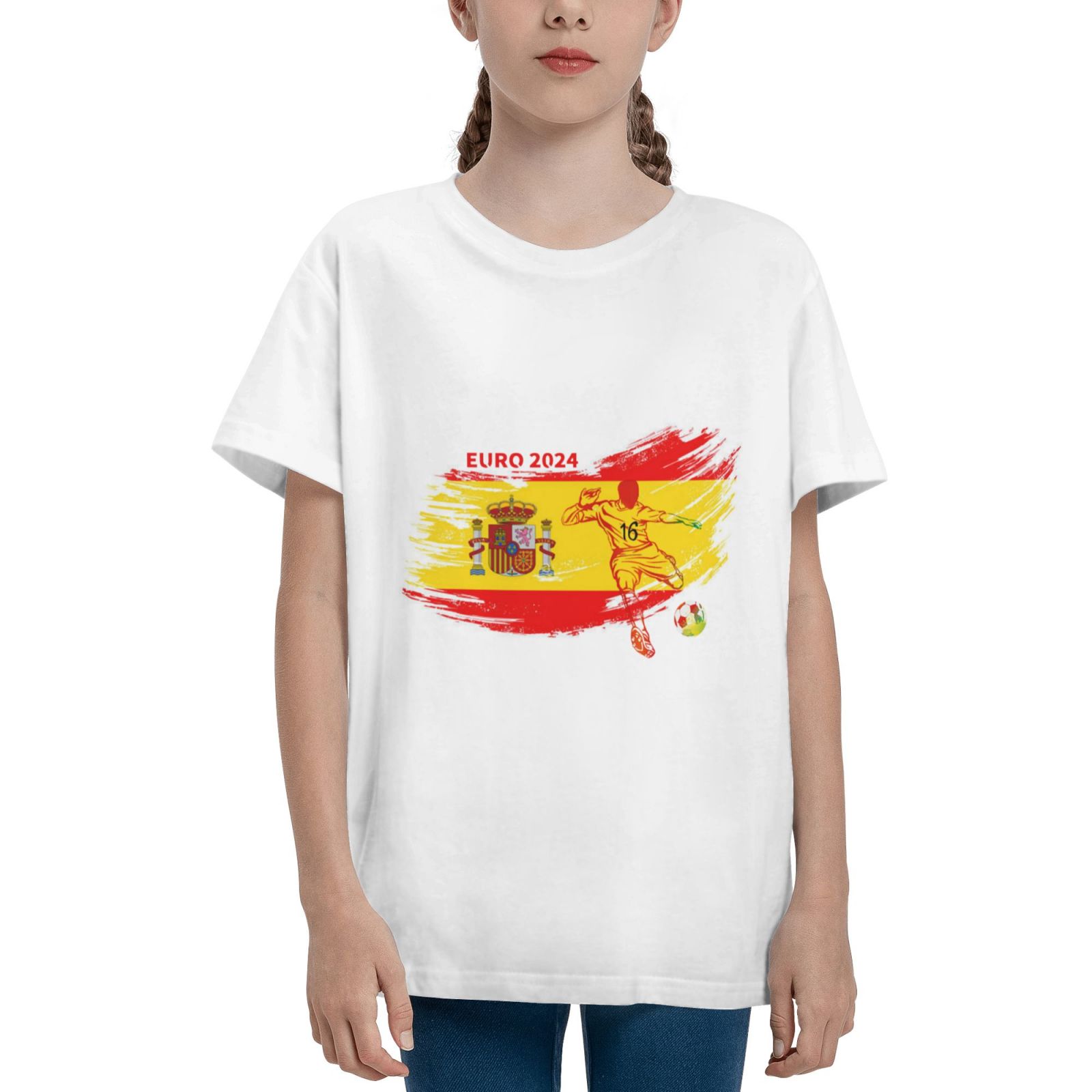 Kid's Spain EURO 2024 Teenage T-shirt TET1758