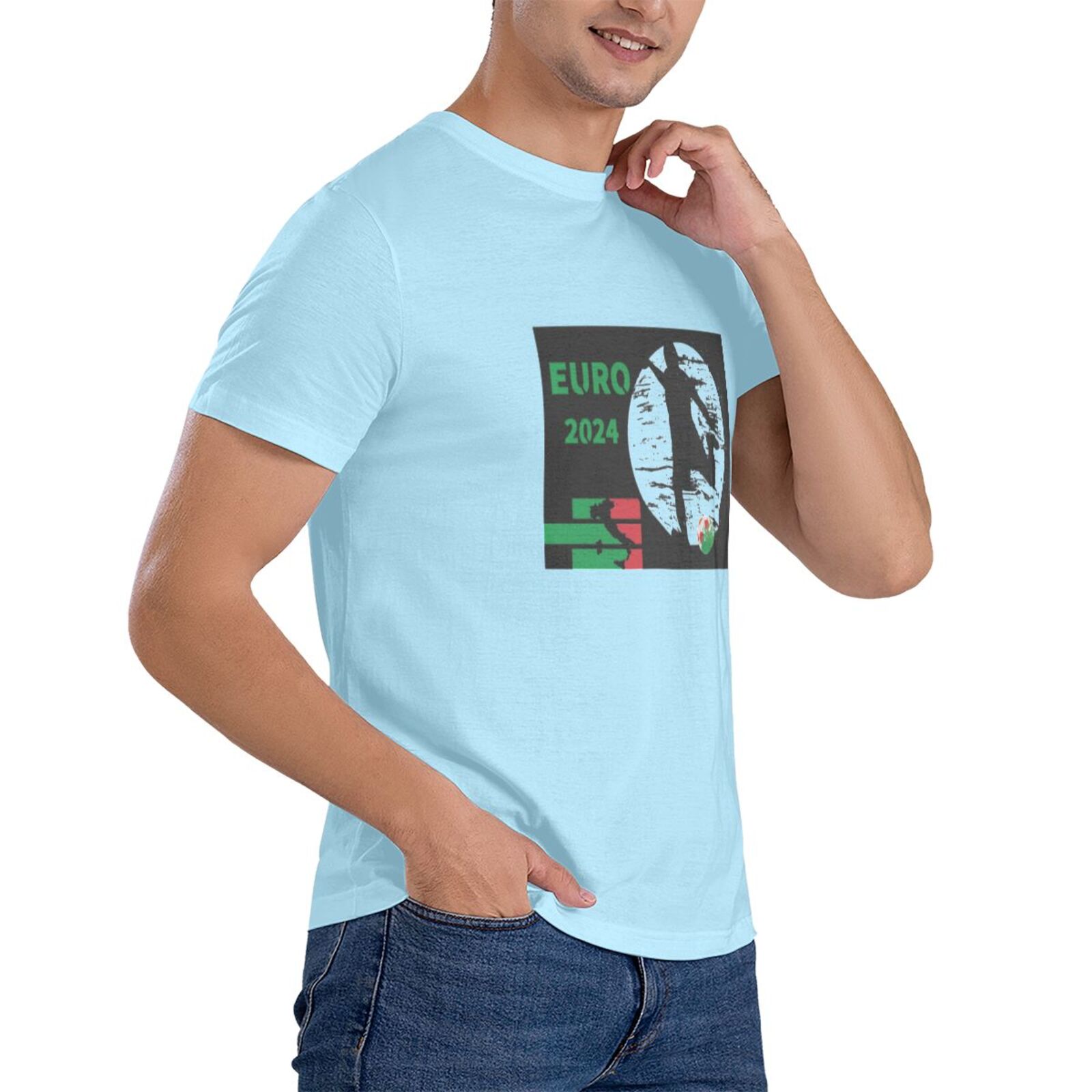 Men's Italy EURO 2024 Basic Short Sleeve T-Shirt BST1751