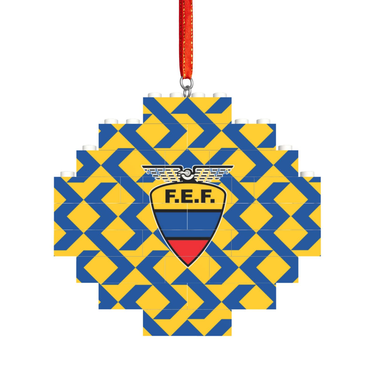 Ecuador Building Block Puzzle Ornament BBP1994