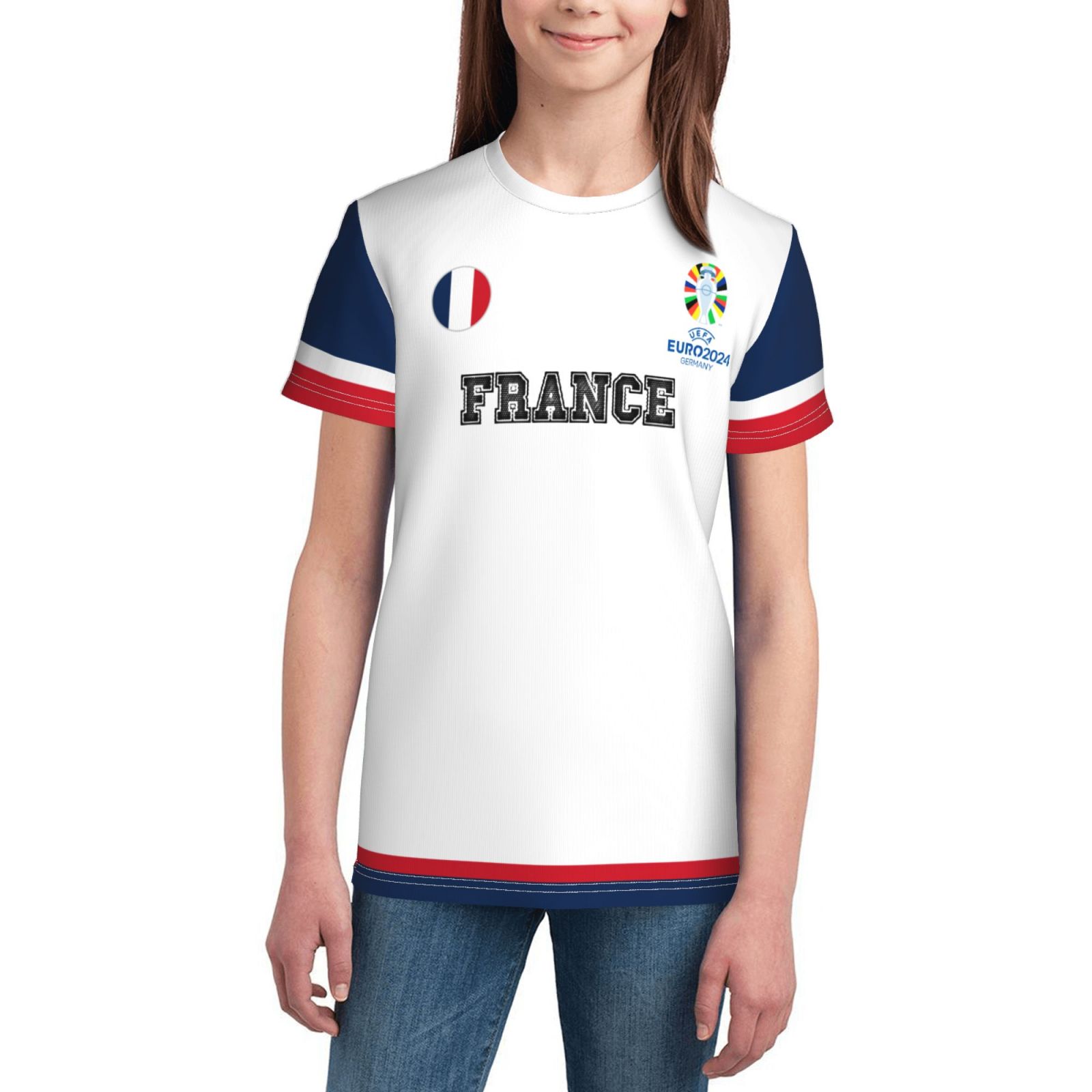 Kid's France EURO 2024 Youth Short Sleeve T-Shirt YST1701