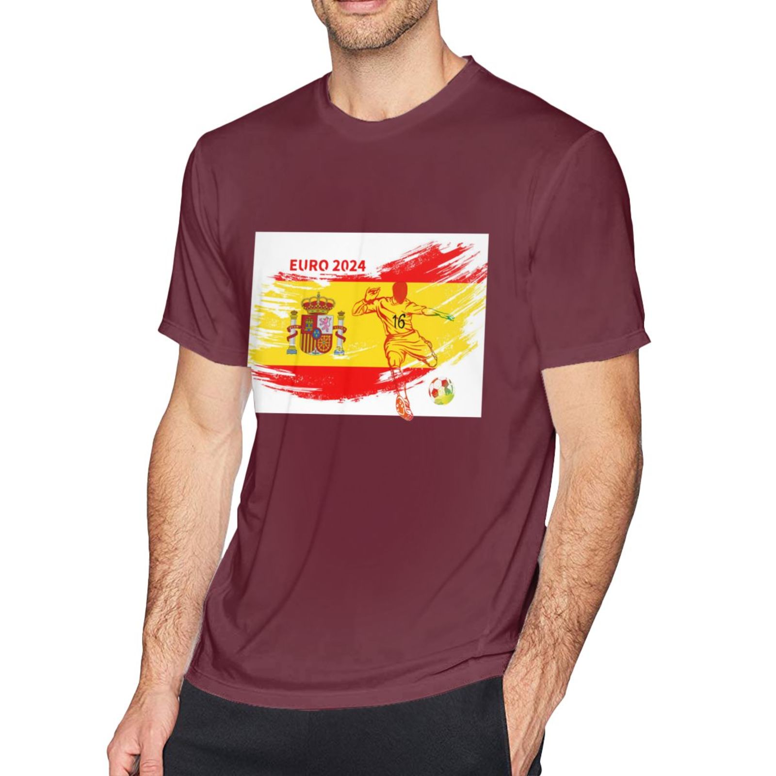 Men's Spain EURO 2024 Basic Short Sleeve T-Shirt BST1753