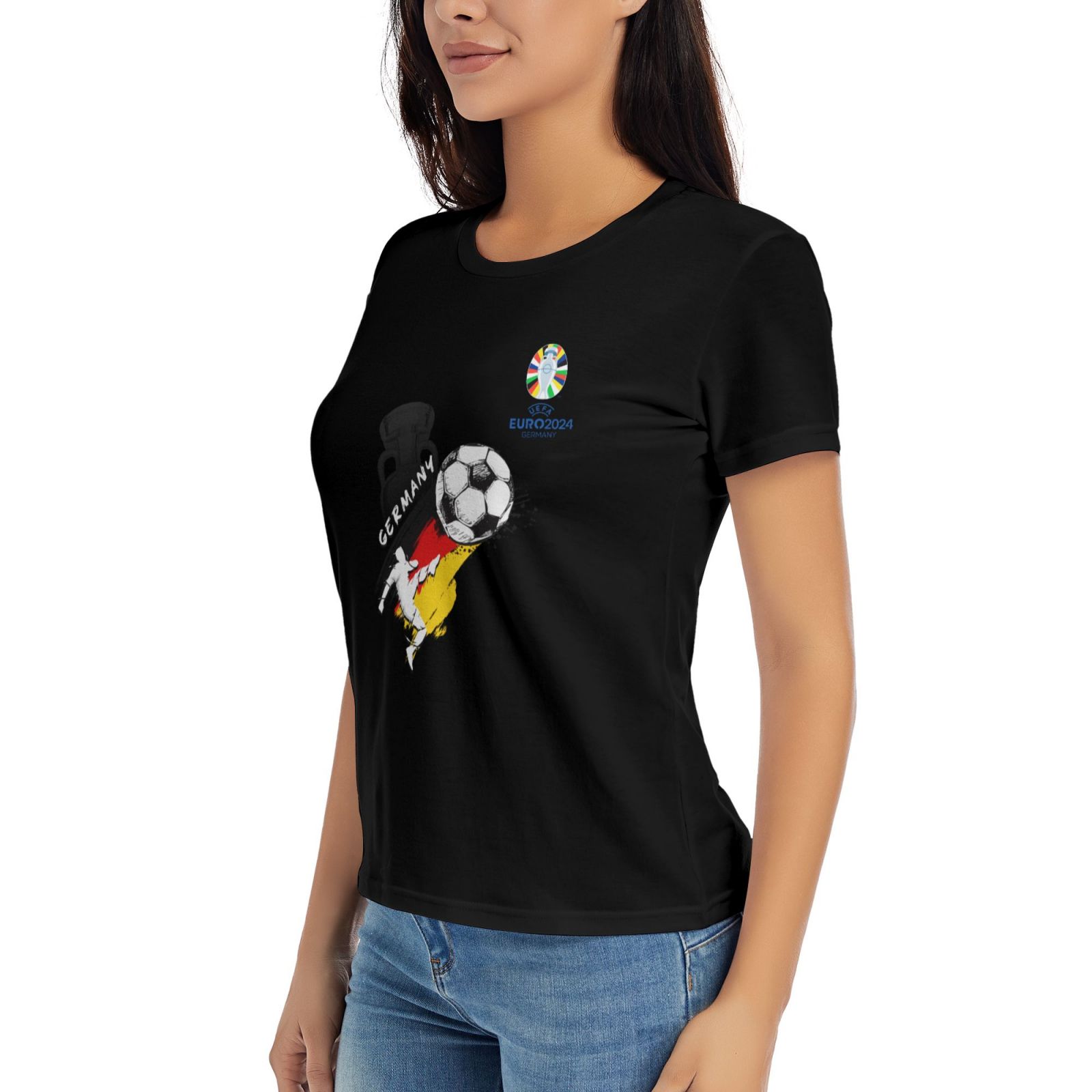 Women's Germany EURO 2024 Basic Short Sleeve T-Shirt WBT1680