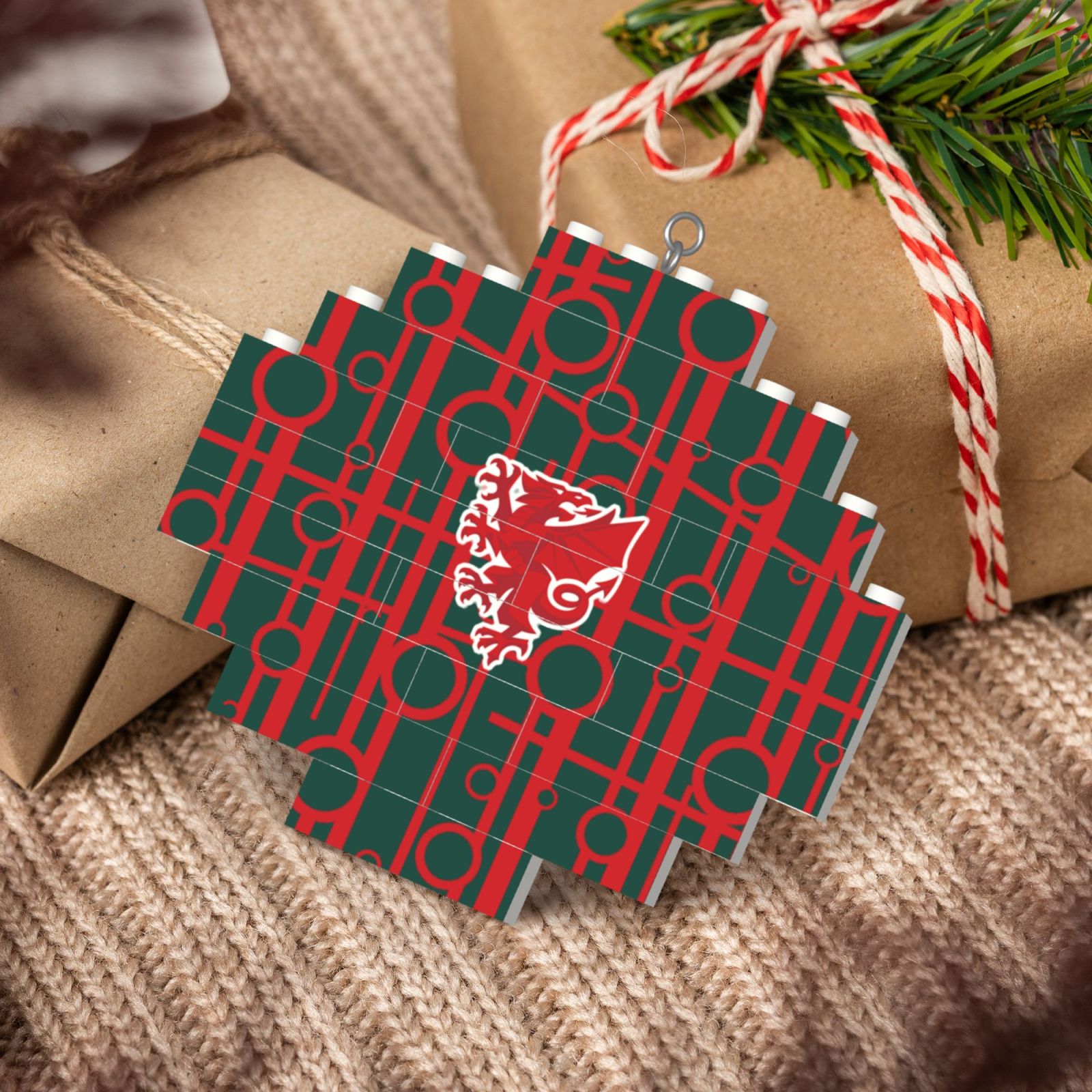 Wales Building Block Puzzle Ornament BBP1988