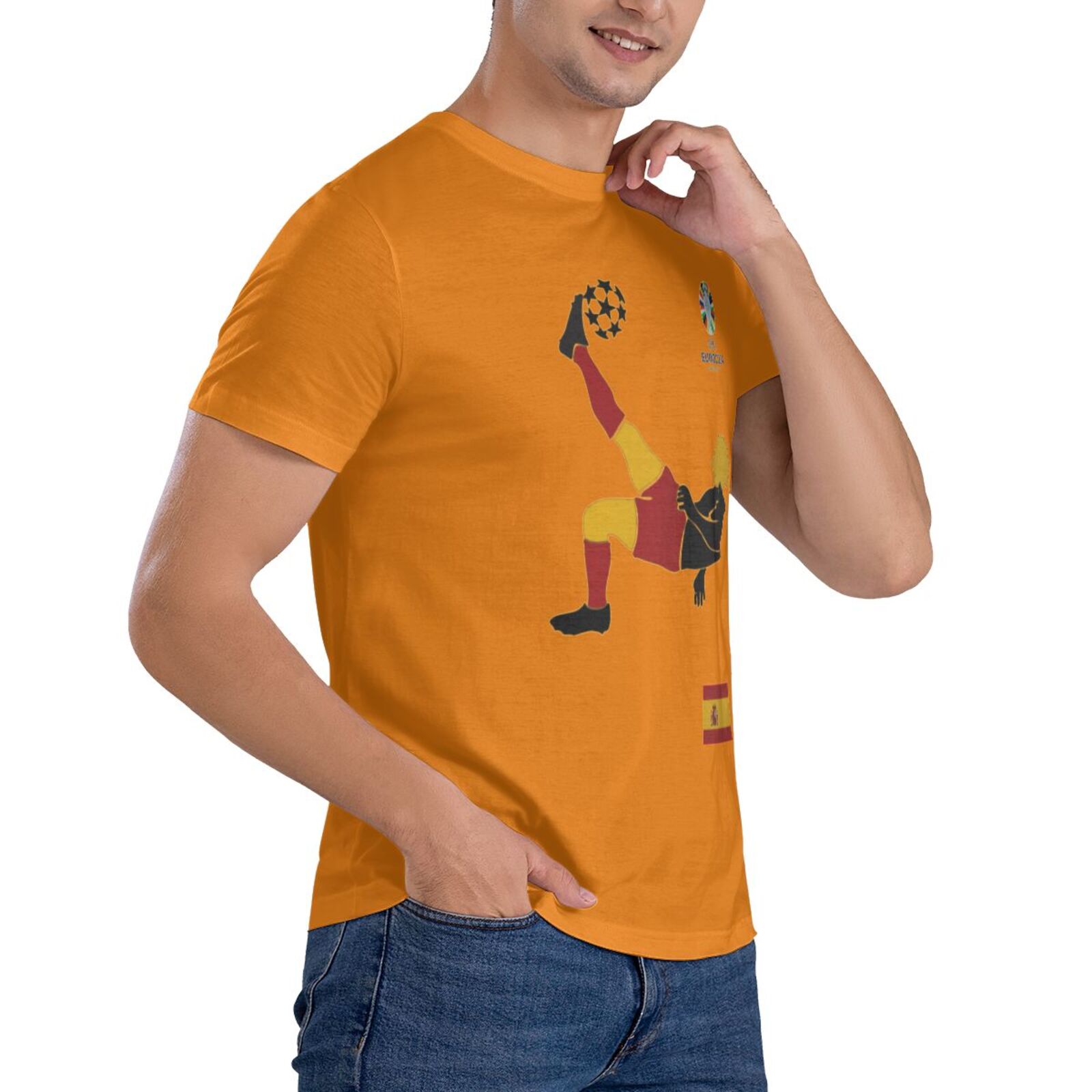 Men's Spain EURO 2024 Basic Short Sleeve T-Shirt BST1724