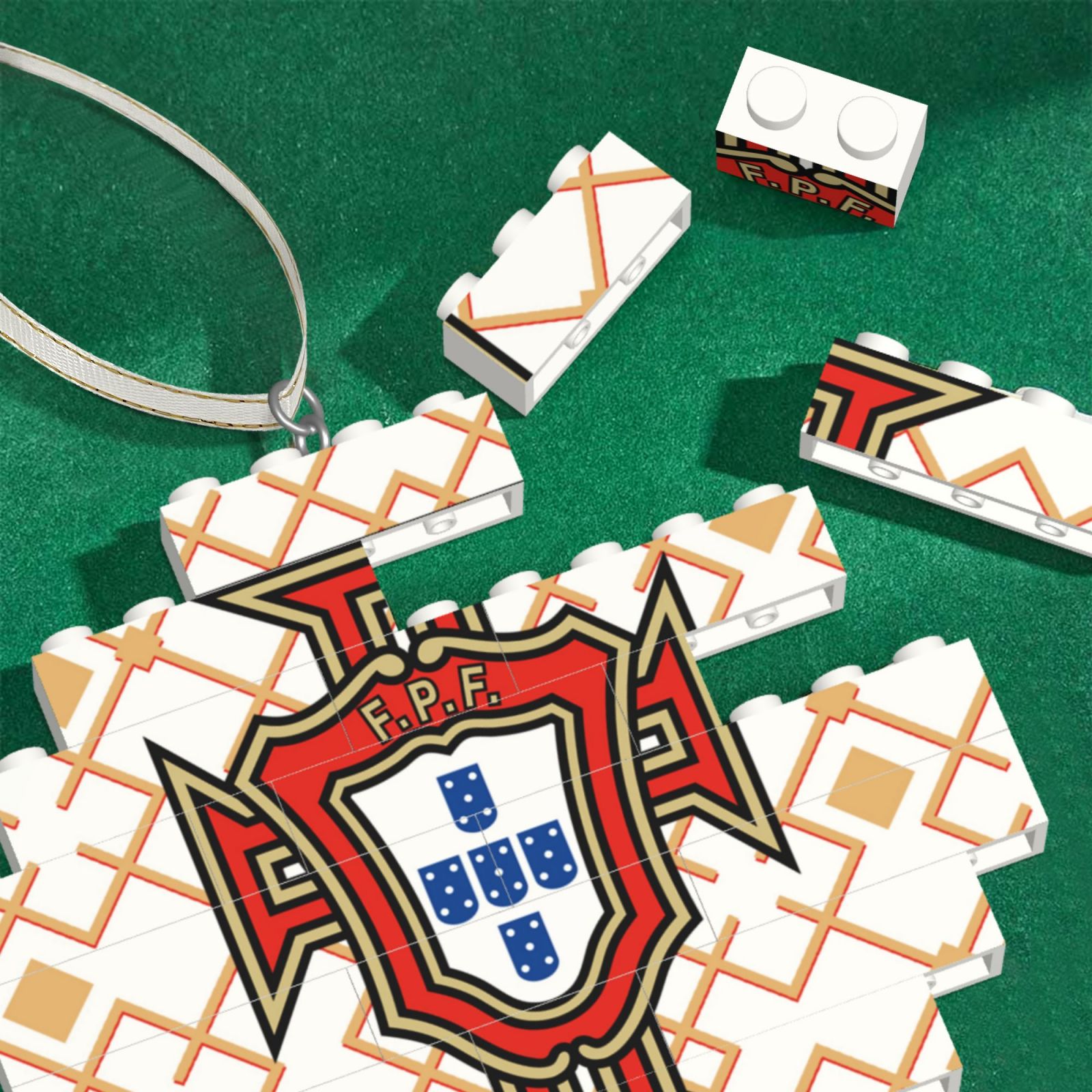 Portugal Building Block Puzzle Ornament BBP2178