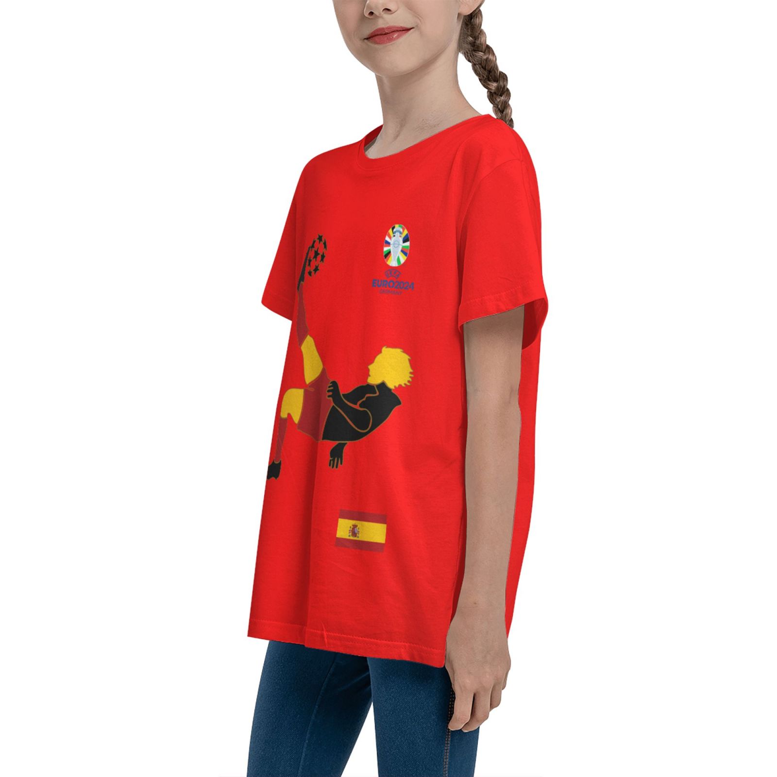 Kid's Spain EURO 2024 Teenage T-shirt TET1726