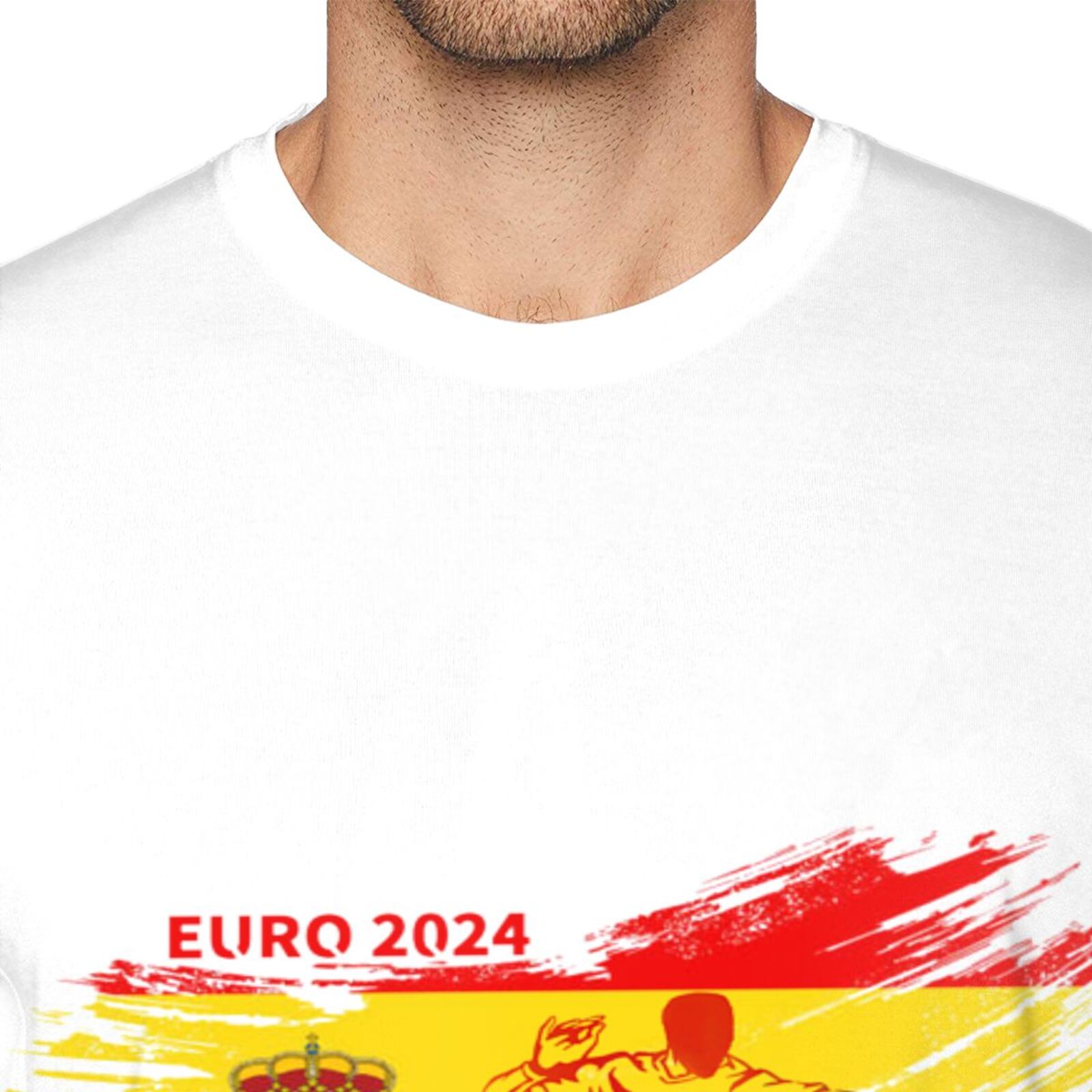 Men's Spain EURO 2024 Basic Short Sleeve T-Shirt BST1752
