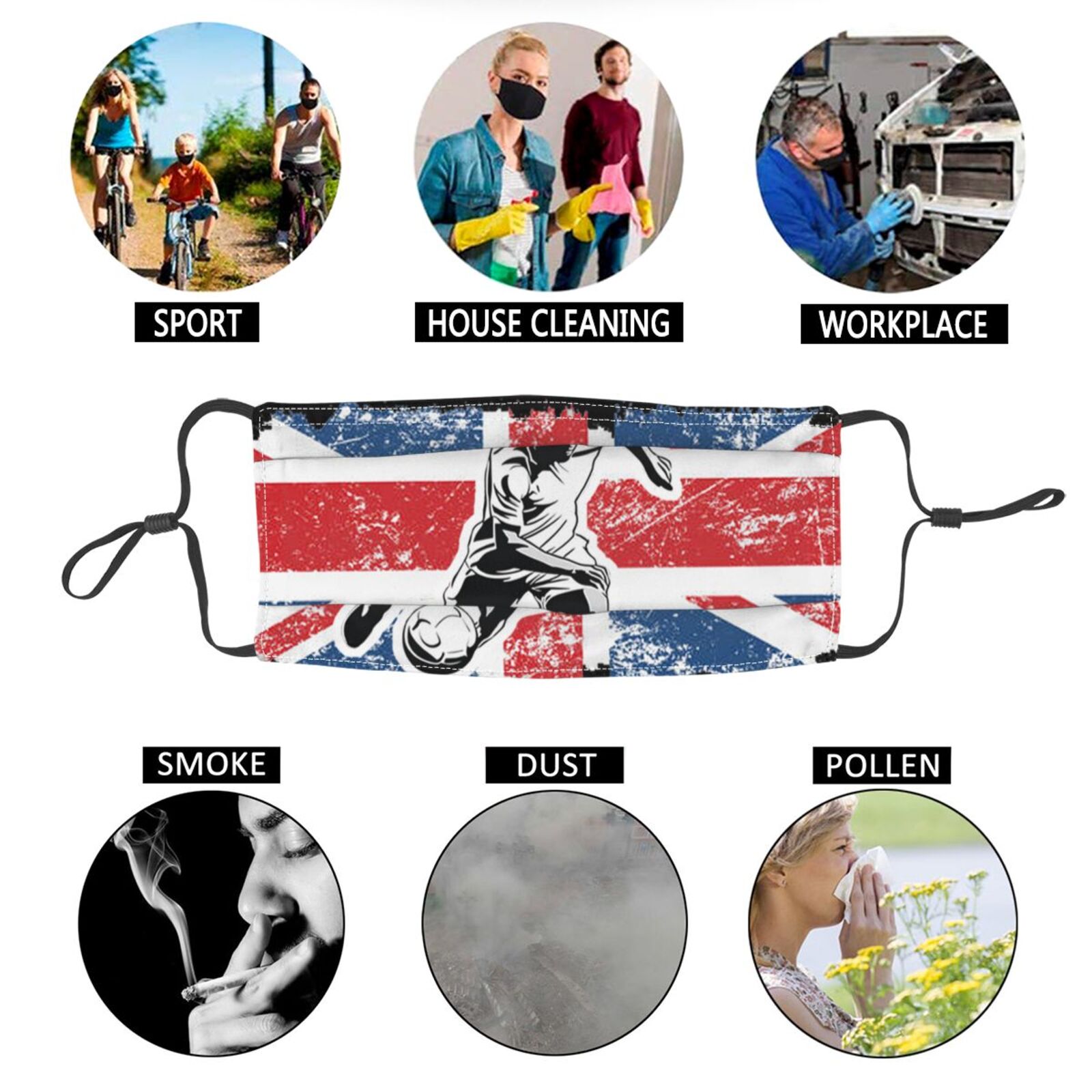 England EURO 2024 Adult Dust Mask DMK1763