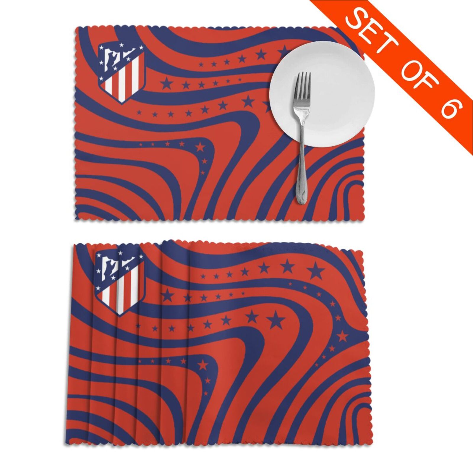 Atletico Madrid Placemat Set Of 6 PFD2274