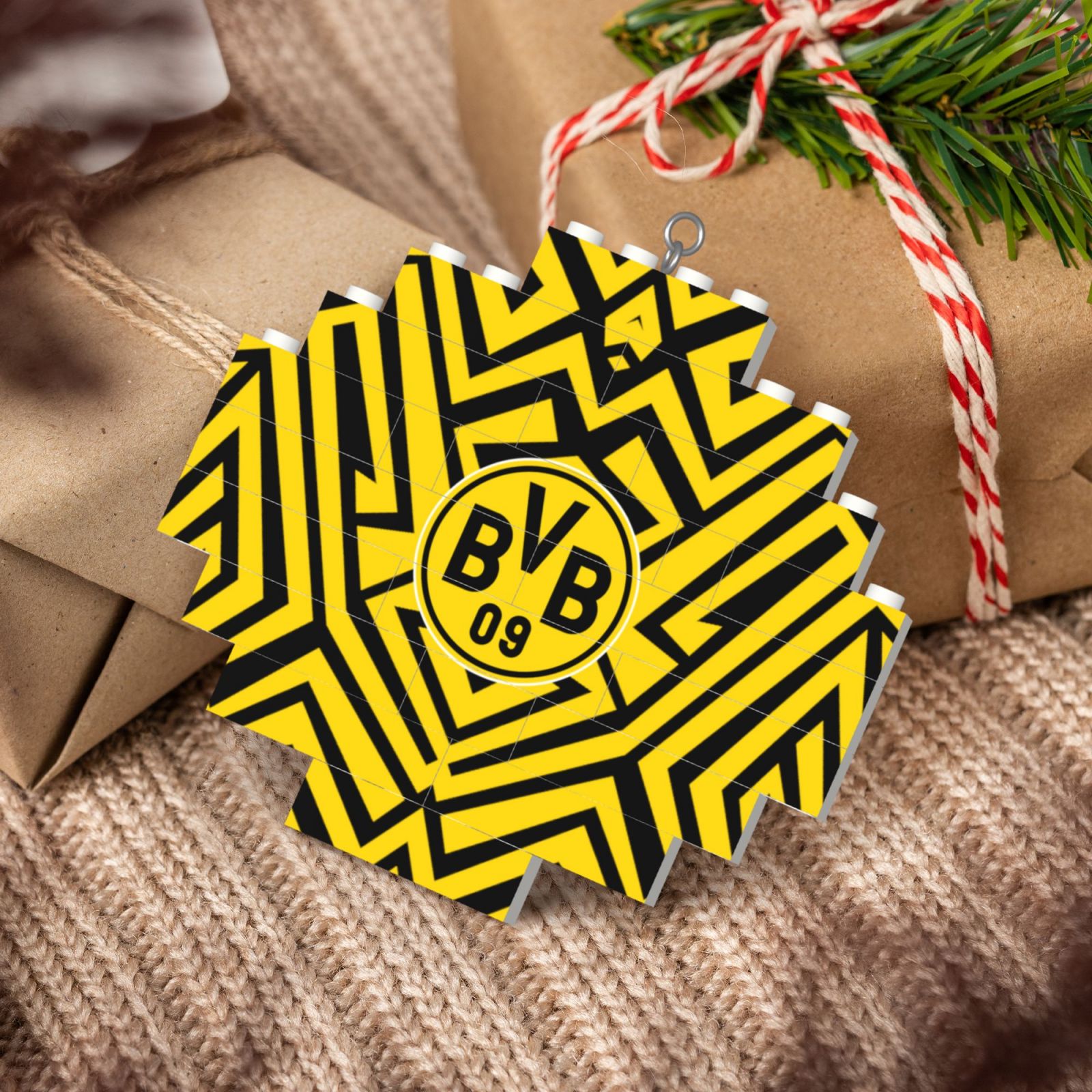 Borussia Dortmund Building Block Puzzle Ornament BBP2013