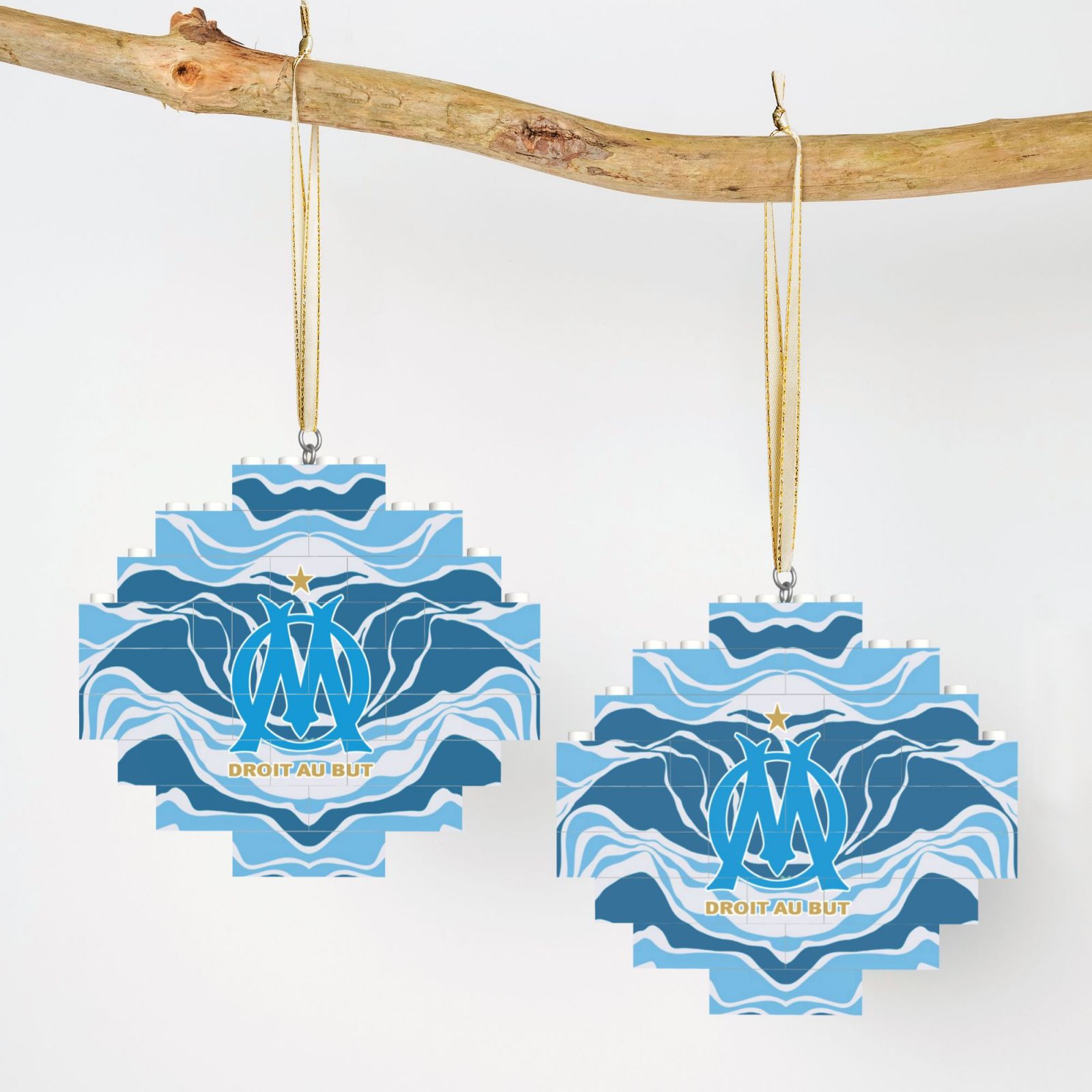 Olympique Marseille Building Block Puzzle Ornament BBP2021