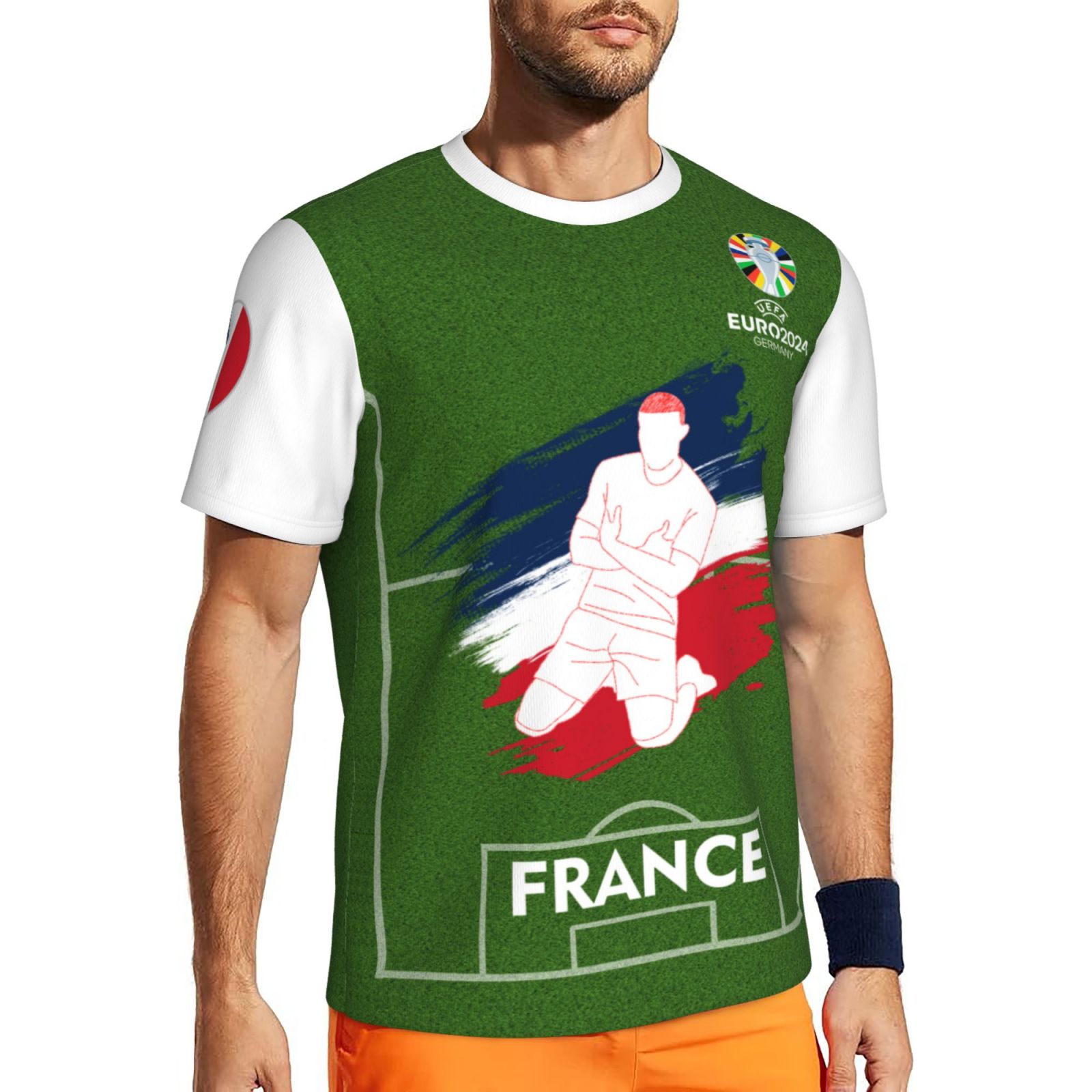 Men's France EURO 2024 Short Sleeved Mesh T-Shirt SMT1703