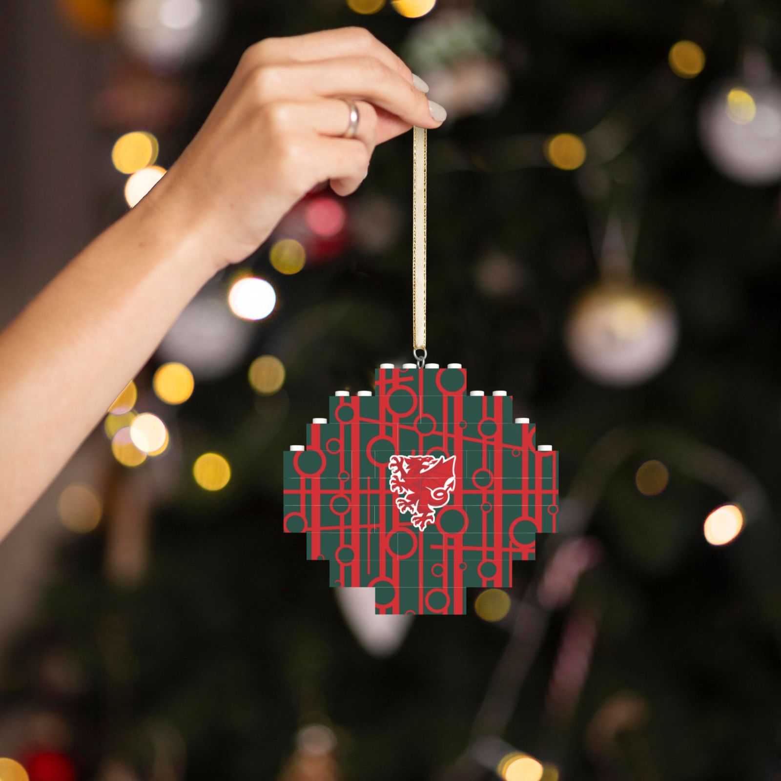 Wales Building Block Puzzle Ornament BBP1988