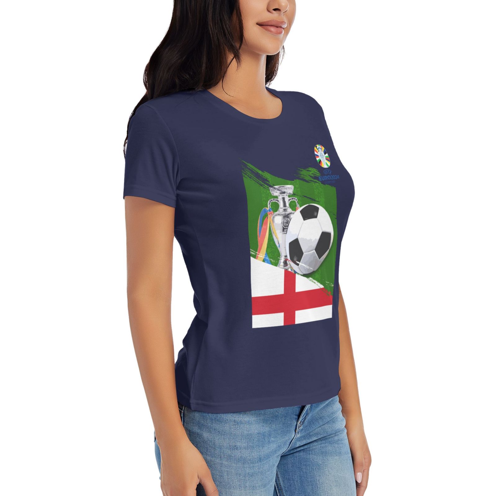Women's England EURO 2024 Basic Short Sleeve T-Shirt WBT1682