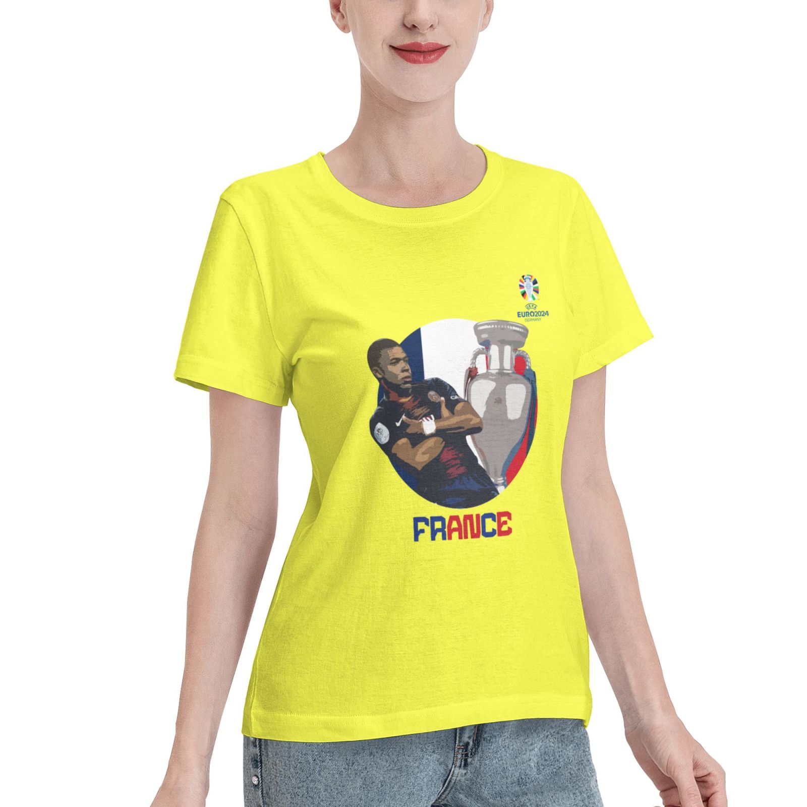 Women's France EURO 2024 Basic Short Sleeve T-Shirt WBT1730