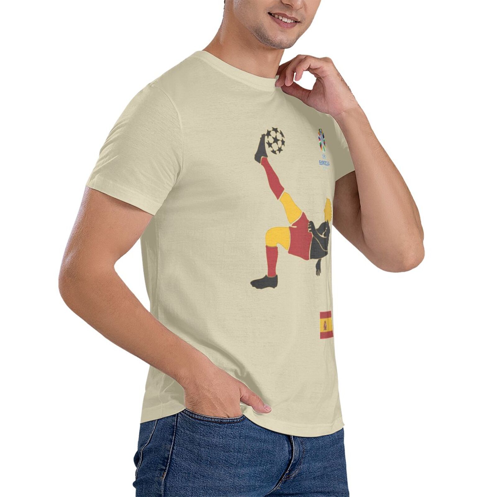 Men's Spain EURO 2024 Basic Short Sleeve T-Shirt BST1724