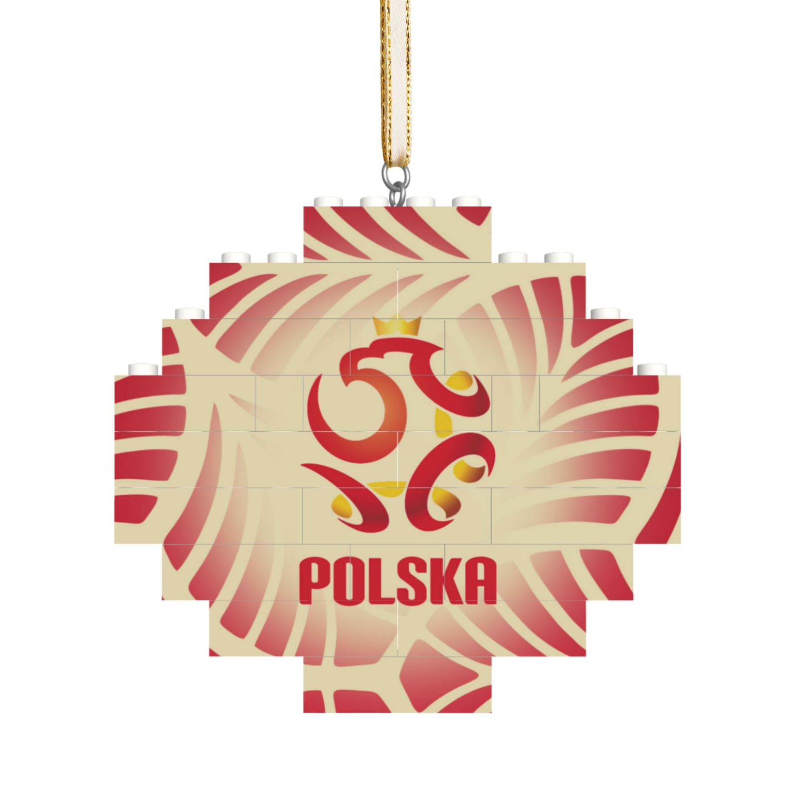 Poland Building Block Puzzle Ornament BBP2195