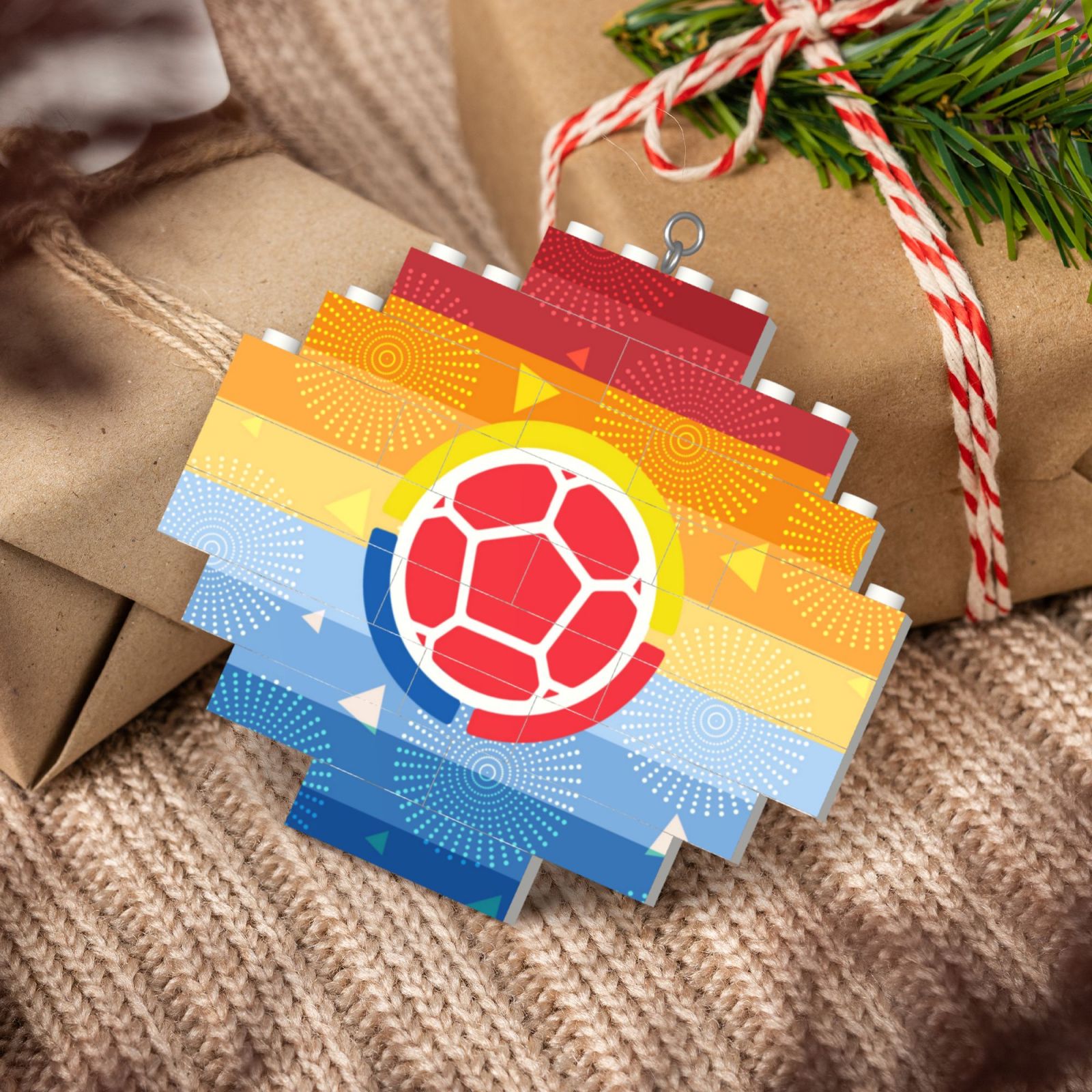 Colombia Building Block Puzzle Ornament BBP2170