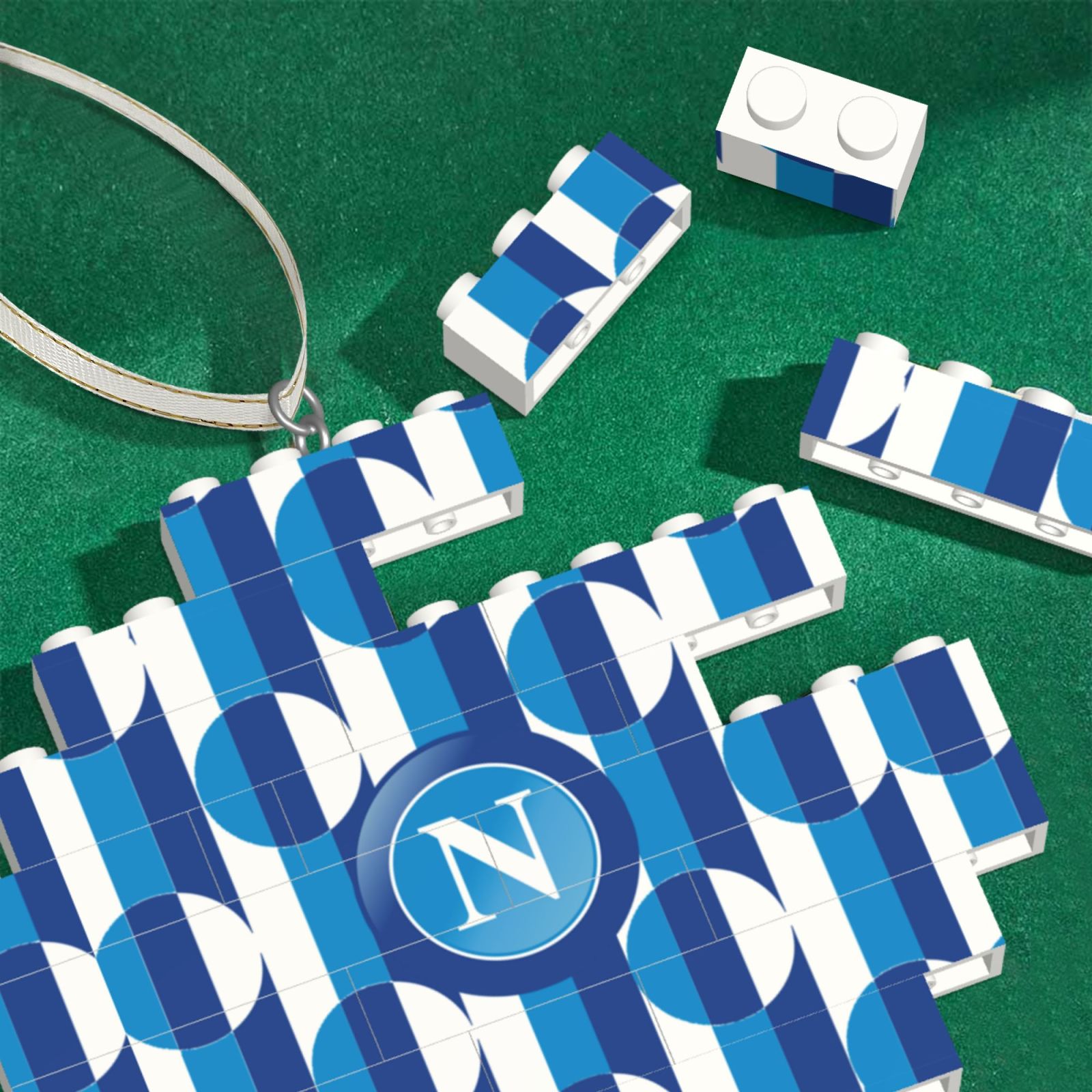 SSC Napoli Building Block Puzzle Ornament BBP2002