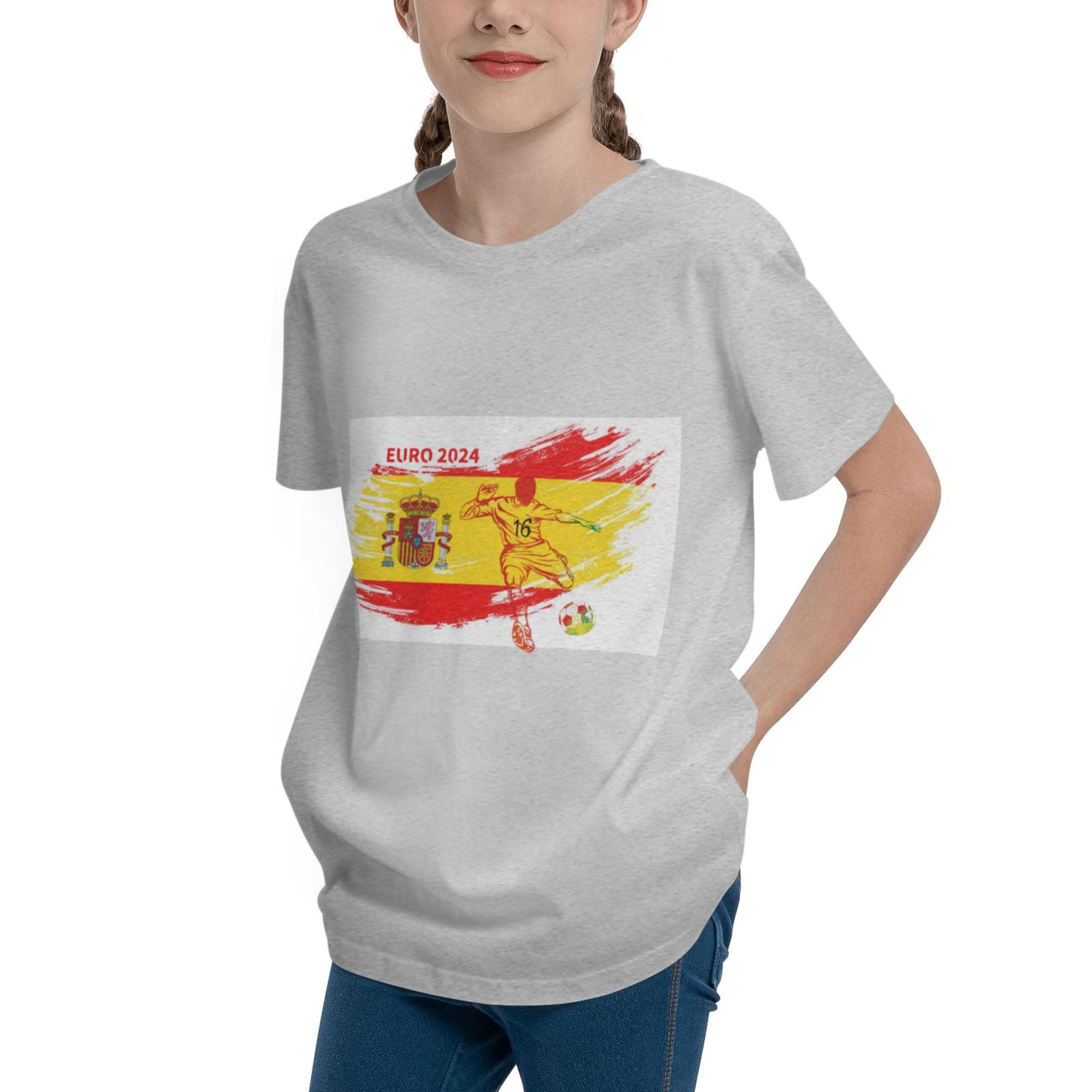 Kid's Spain EURO 2024 Teenage T-shirt TET1758