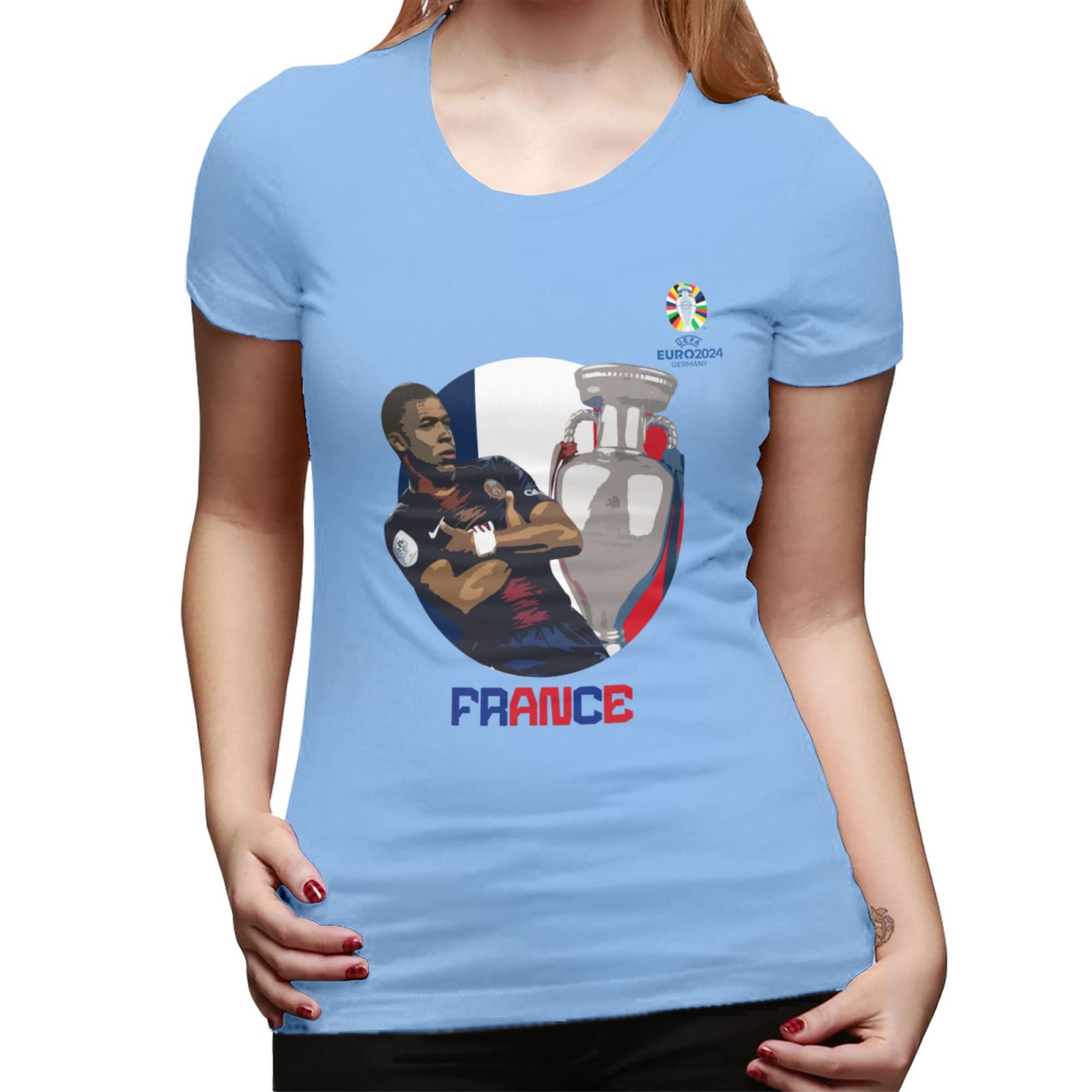 Women's France EURO 2024 Basic Short Sleeve T-Shirt WBT1730