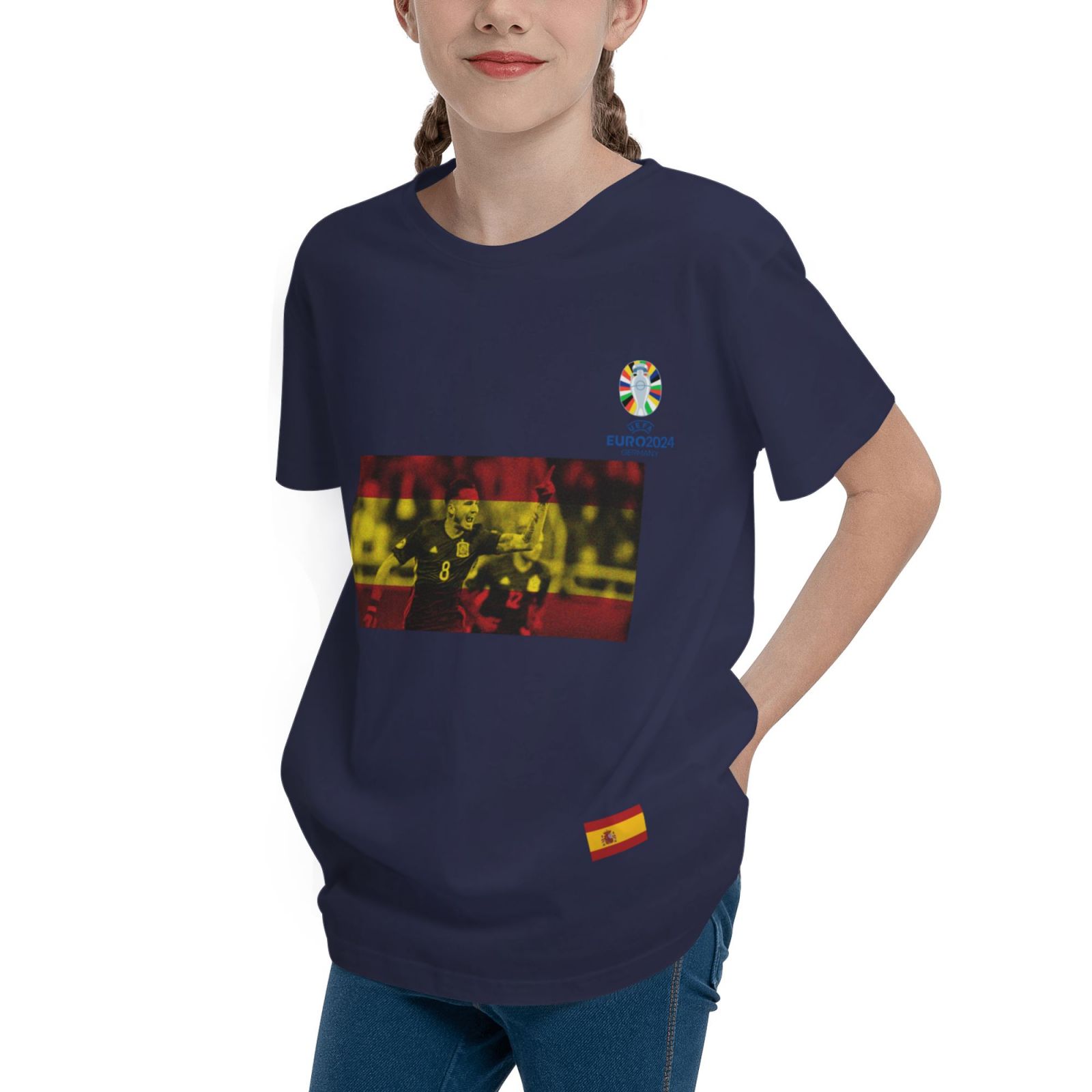Kid's Spain EURO 2024 Teenage T-shirt TET1738