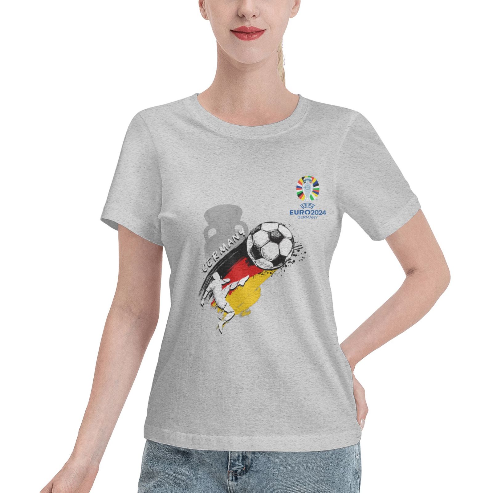 Women's Germany EURO 2024 Basic Short Sleeve T-Shirt WBT1680