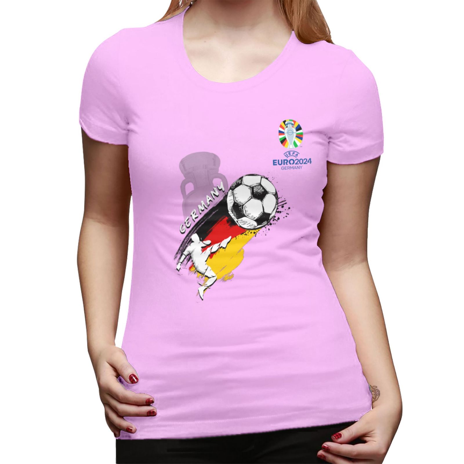 Women's Germany EURO 2024 Basic Short Sleeve T-Shirt WBT1680