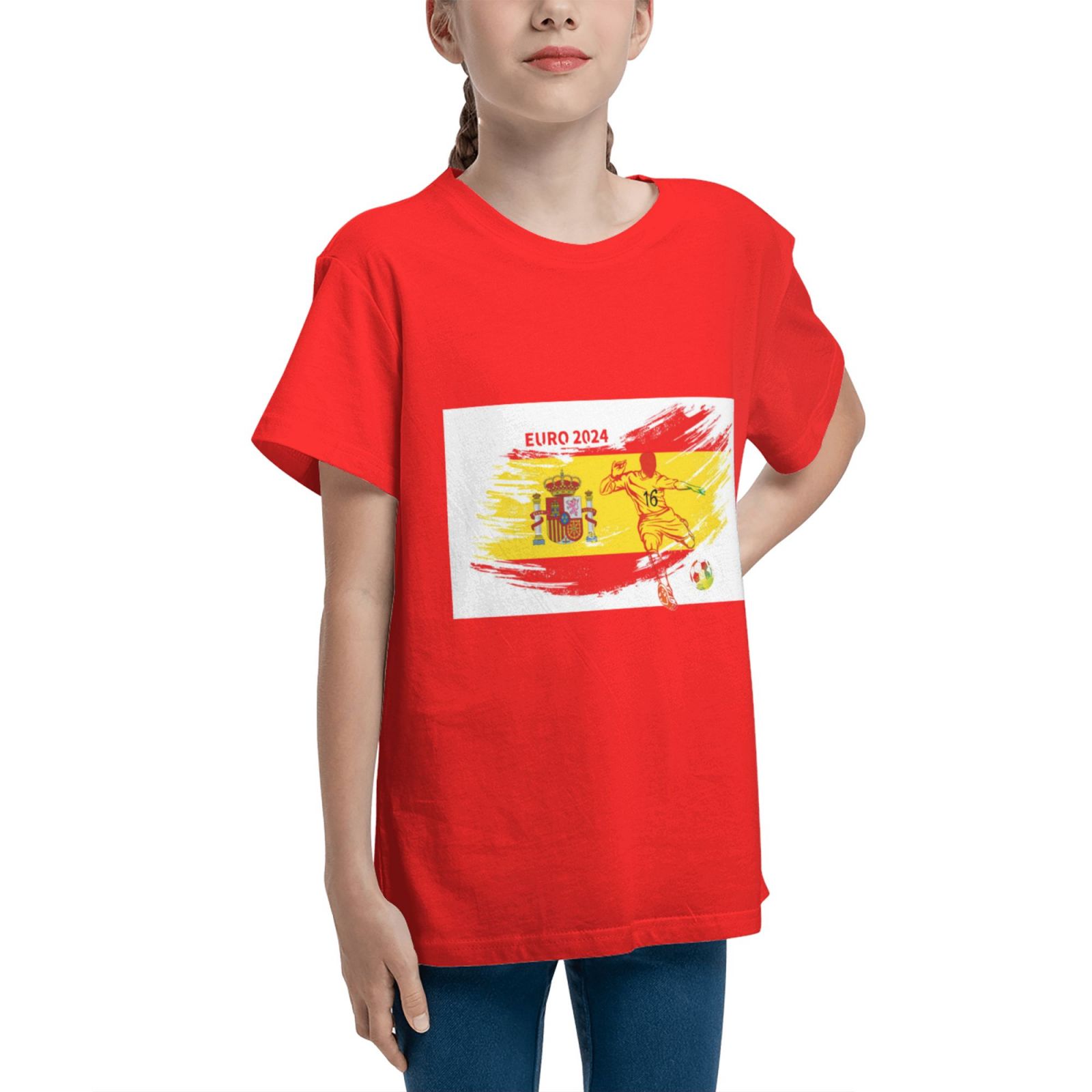 Kid's Spain EURO 2024 Teenage T-shirt TET1758