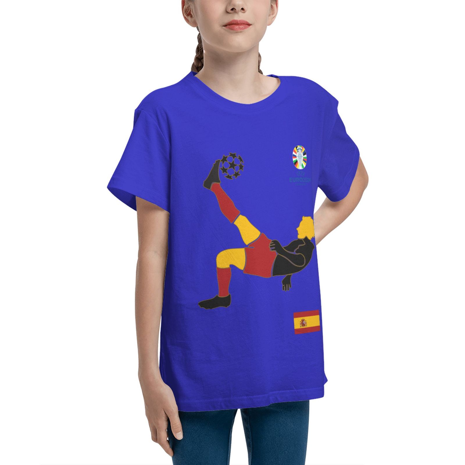 Kid's Spain EURO 2024 Teenage T-shirt TET1726