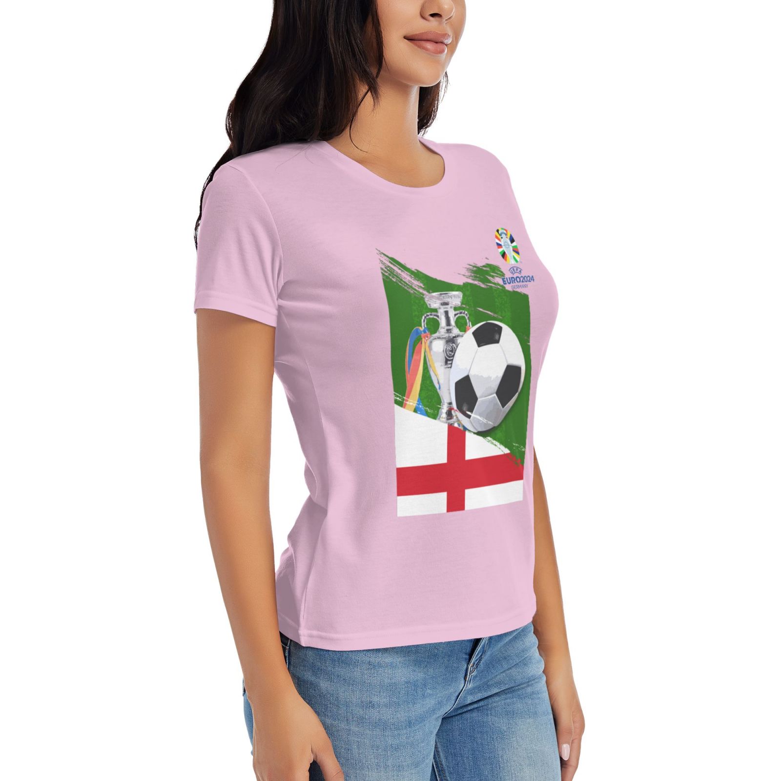 Women's England EURO 2024 Basic Short Sleeve T-Shirt WBT1682