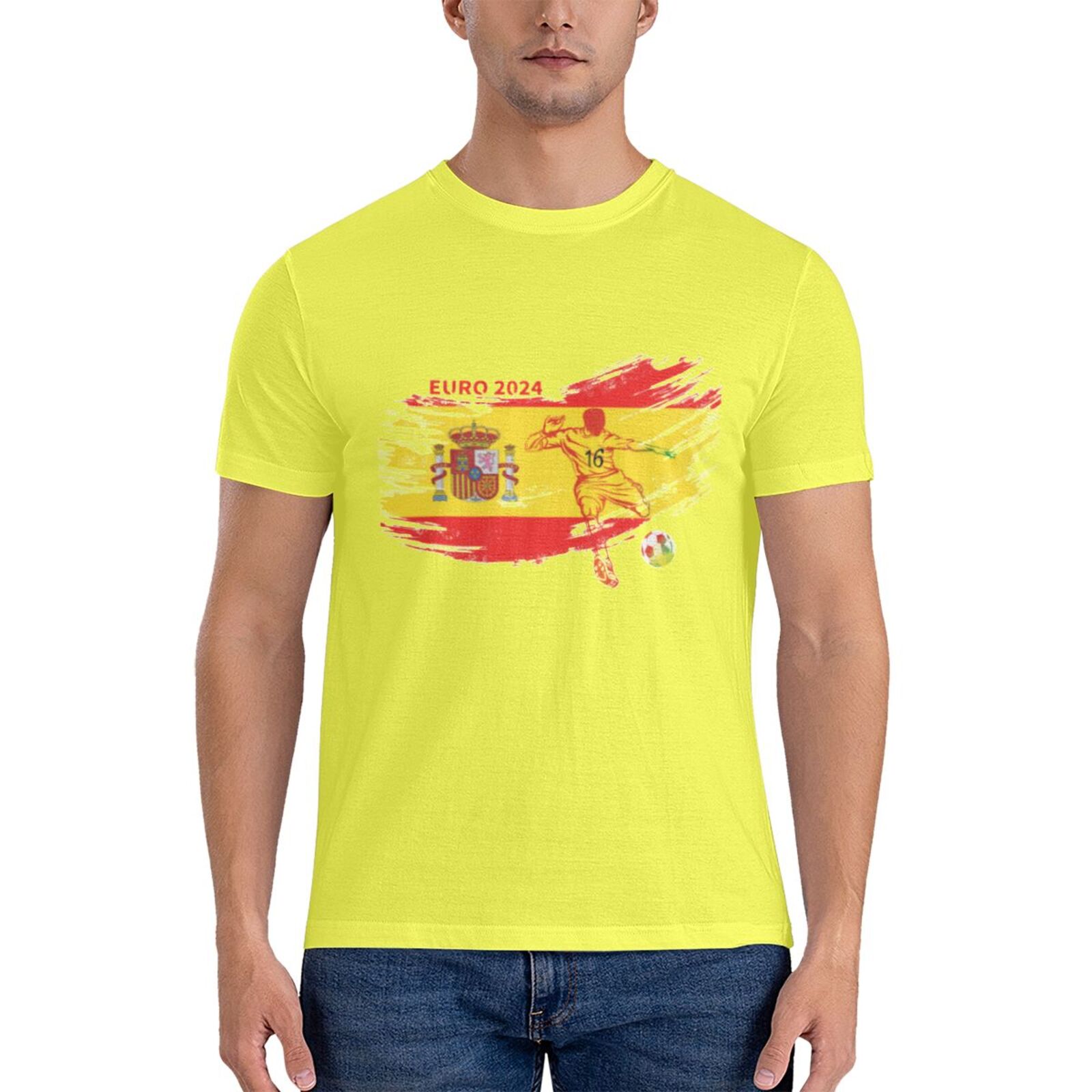 Men's Spain EURO 2024 Basic Short Sleeve T-Shirt BST1752