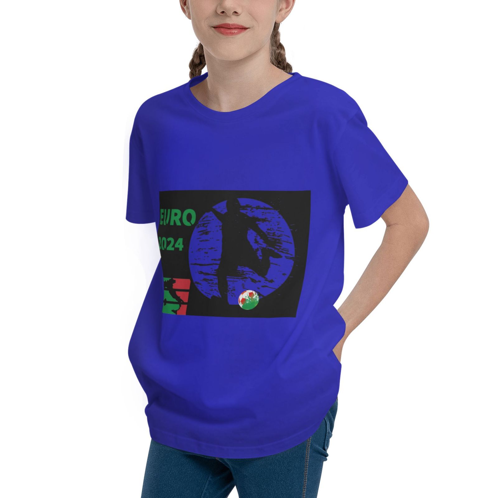 Kid's Italy EURO 2024 Teenage T-shirt TET1757