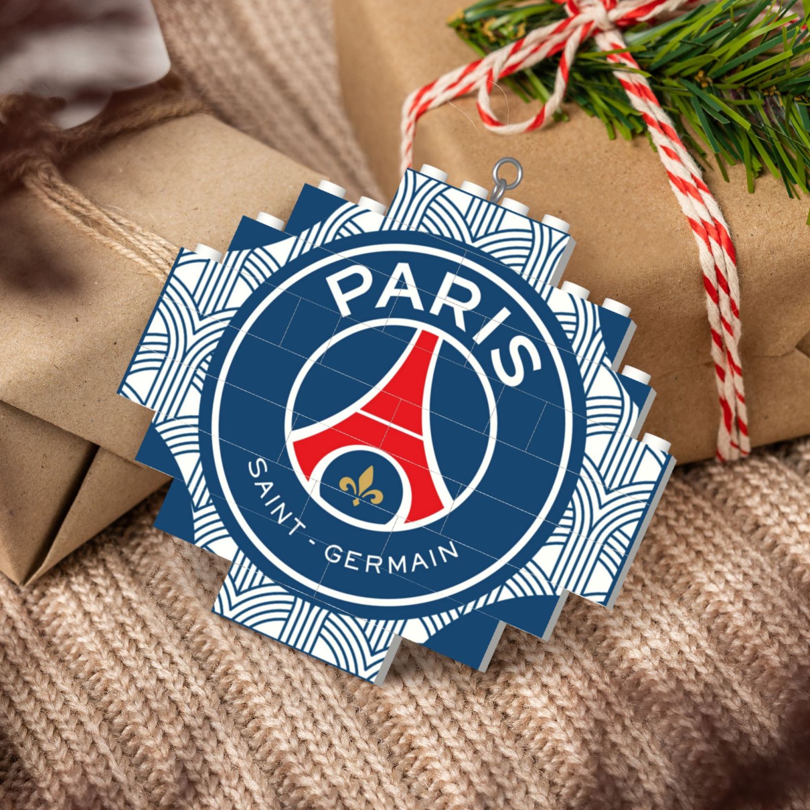 Paris Saint-Germain Building Block Puzzle Ornament BBP2188