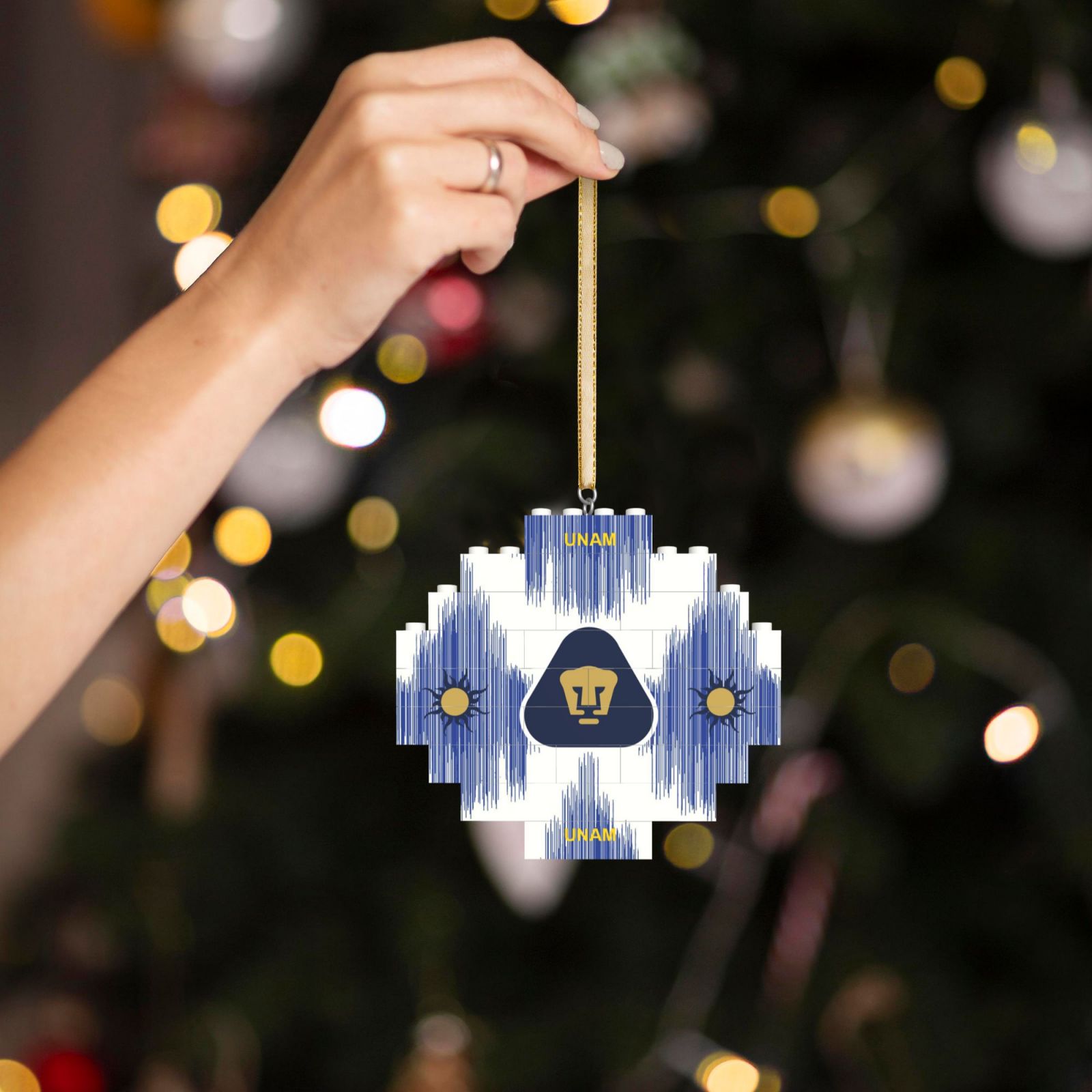Pumas UNAM Building Block Puzzle Ornament BBP2019