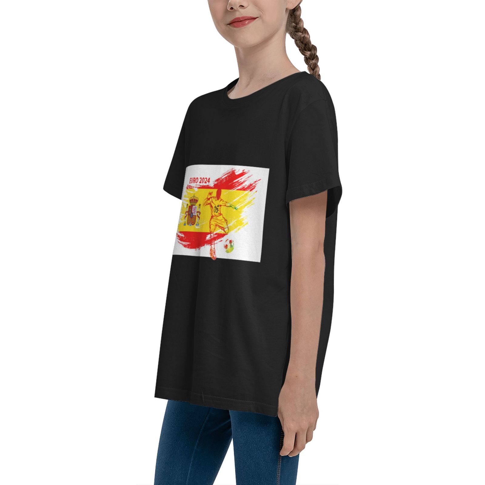 Kid's Spain EURO 2024 Teenage T-shirt TET1758