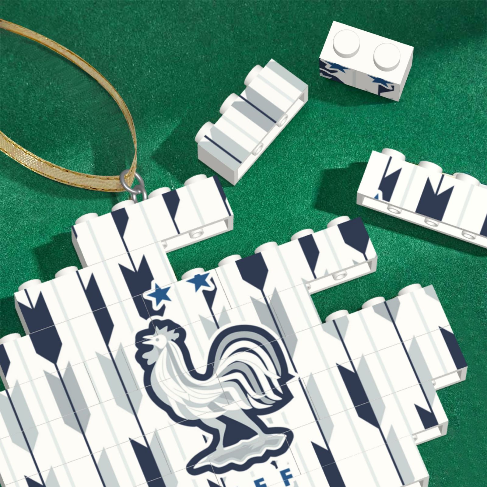 France Building Block Puzzle Ornament BBP2185