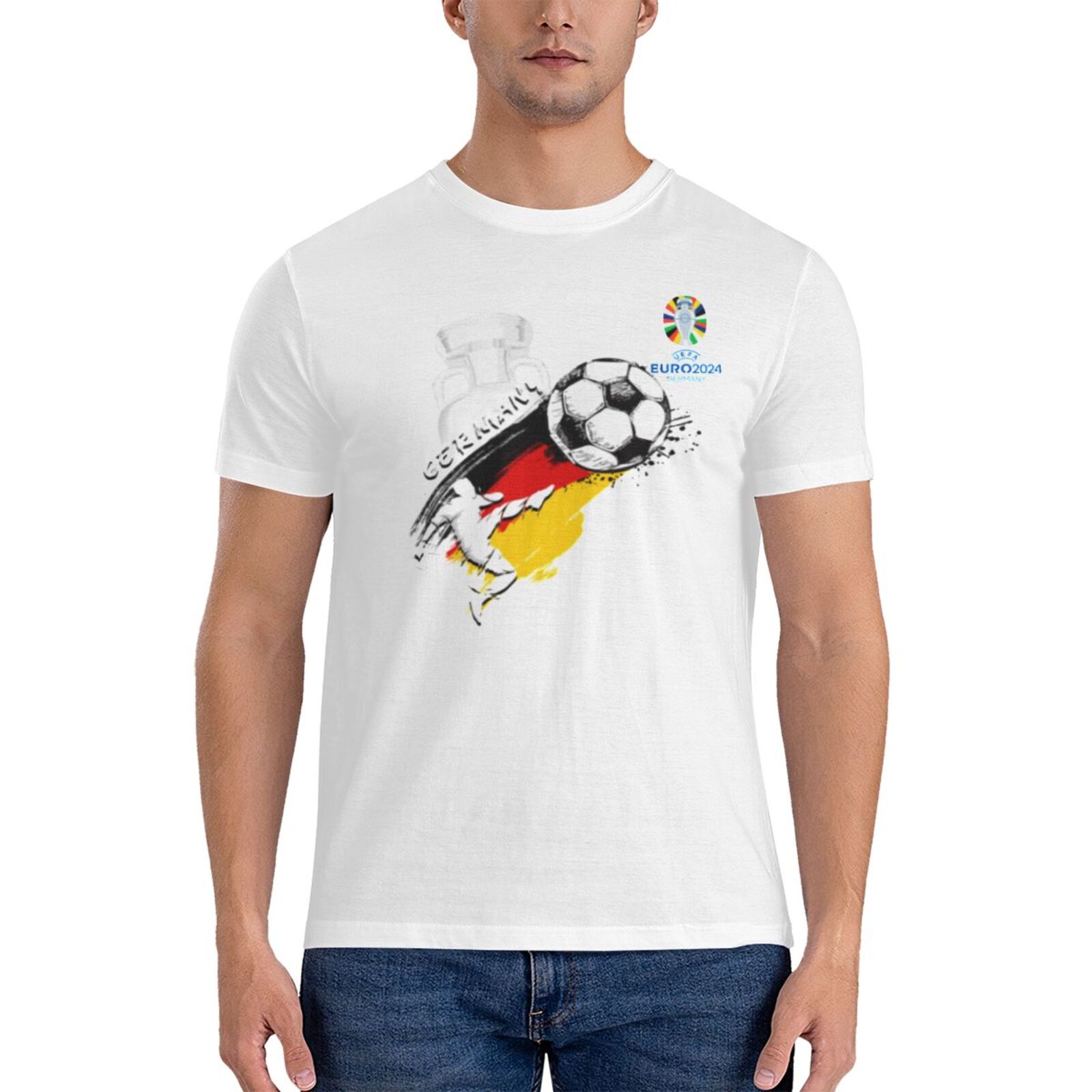 Men's Germany EURO 2024 Basic Short Sleeve T-Shirt BST1679