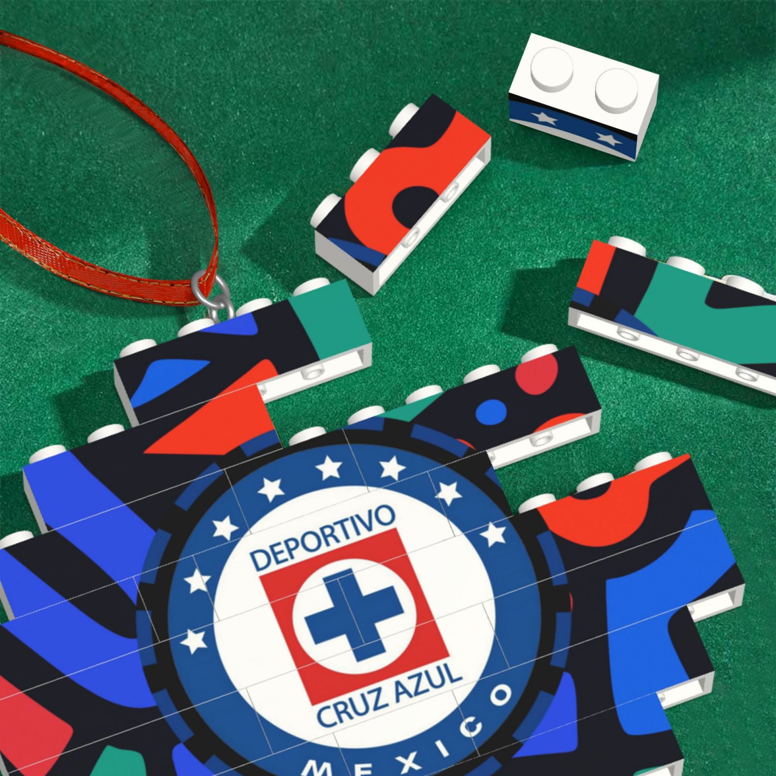 Cruz Azul Building Block Puzzle Ornament BBP2103