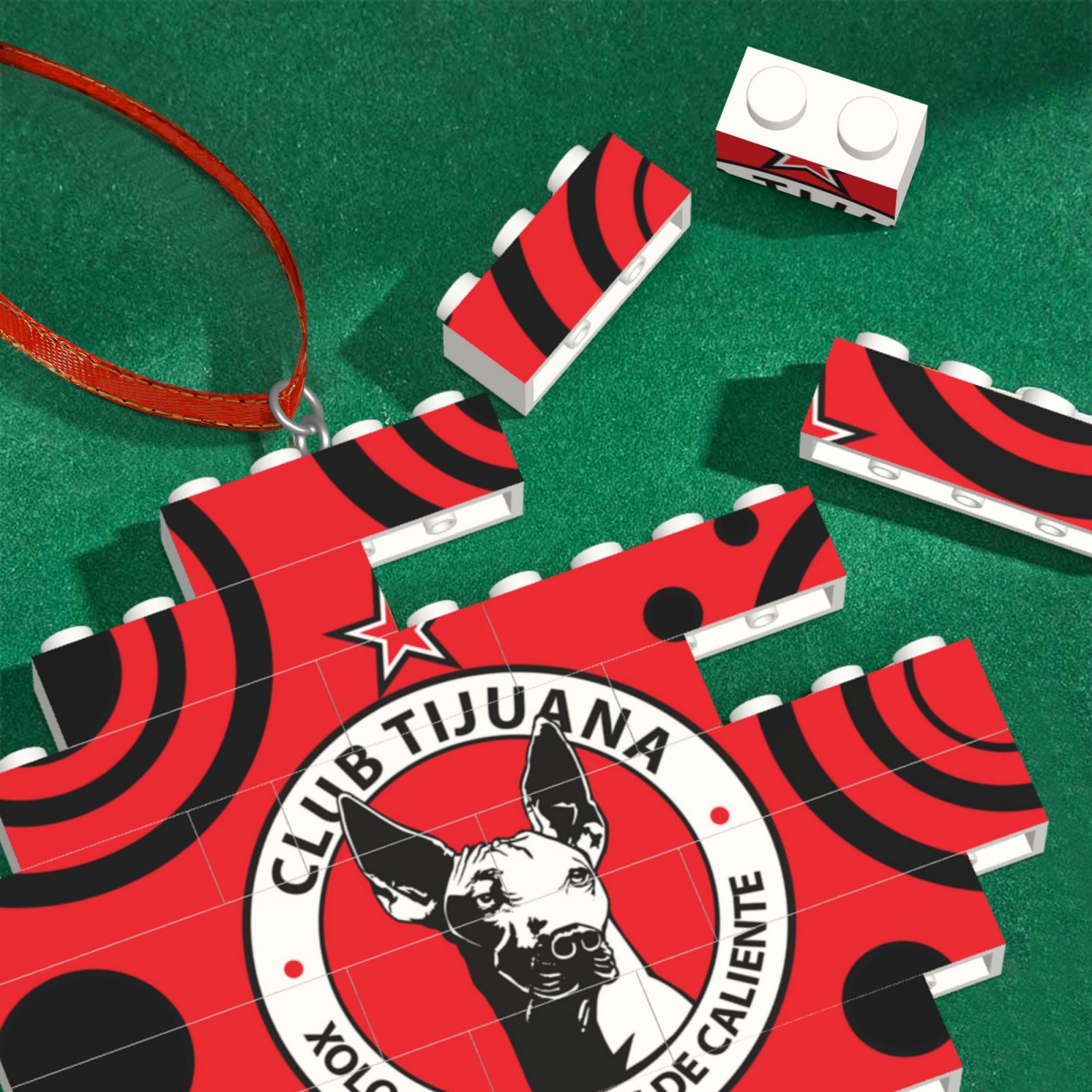 Xolos Tijuana Building Block Puzzle Ornament BBP2186