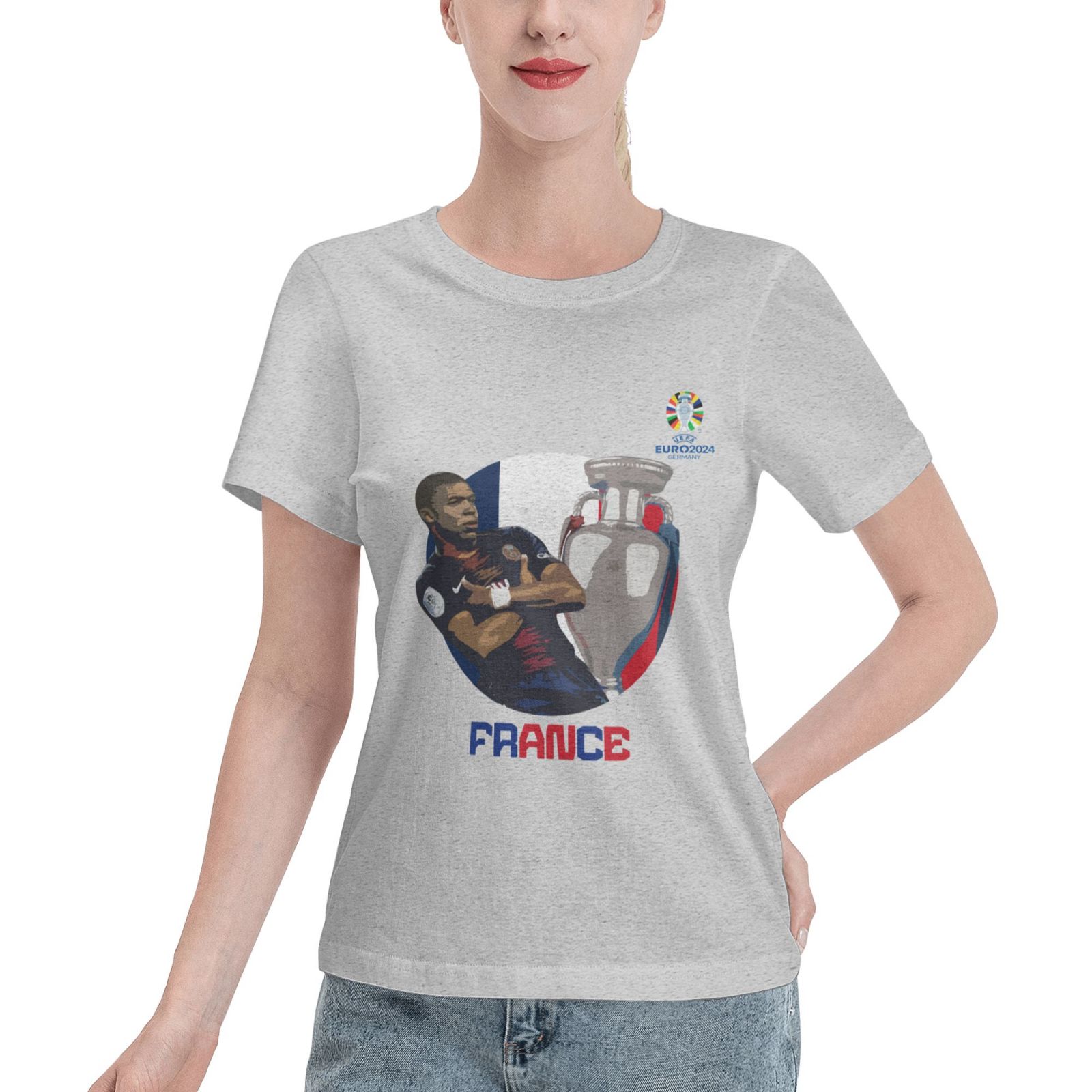 Women's France EURO 2024 Basic Short Sleeve T-Shirt WBT1730