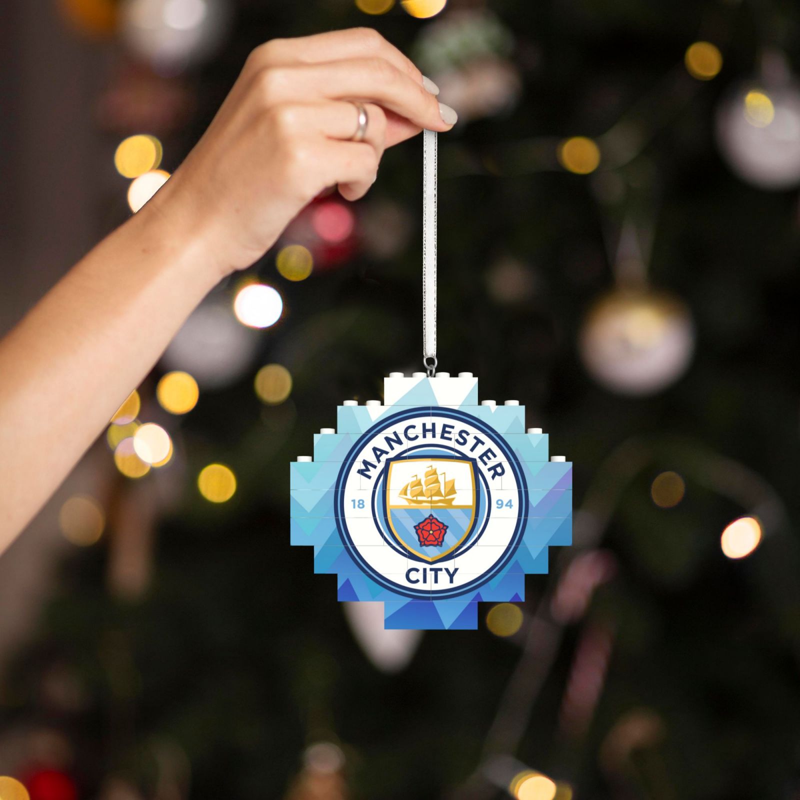 Manchester City Building Block Puzzle Ornament BBP2176
