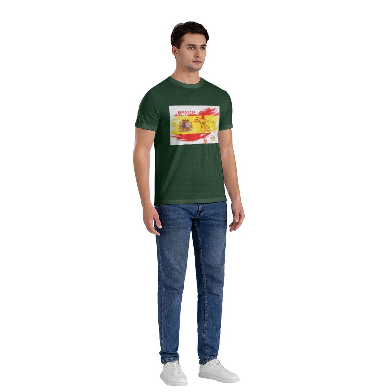Men's Spain EURO 2024 Basic Short Sleeve T-Shirt BST1753