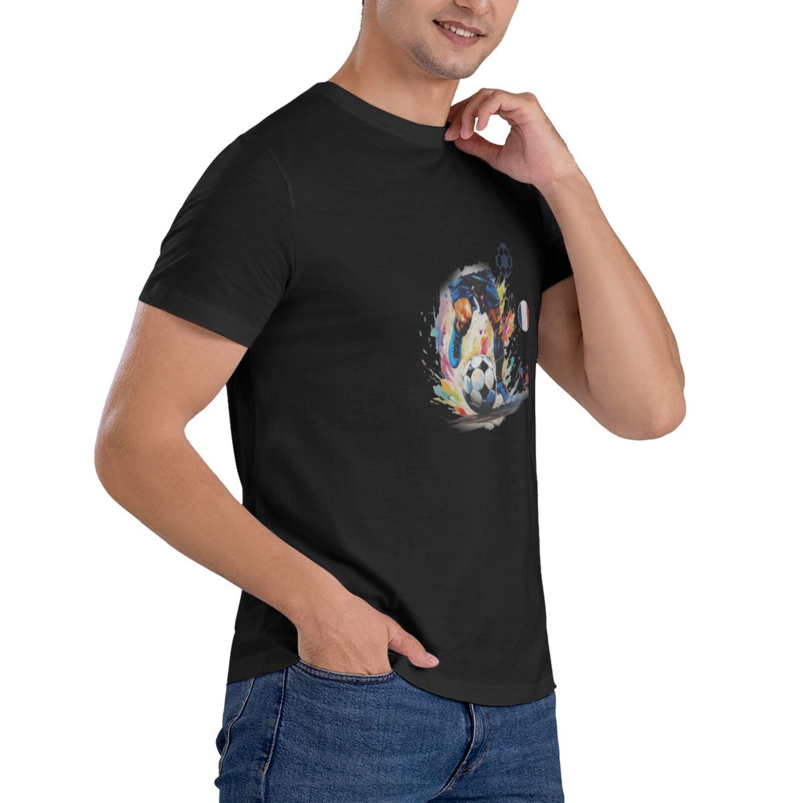 Men's France EURO 2024 Basic Short Sleeve T-Shirt BST1749