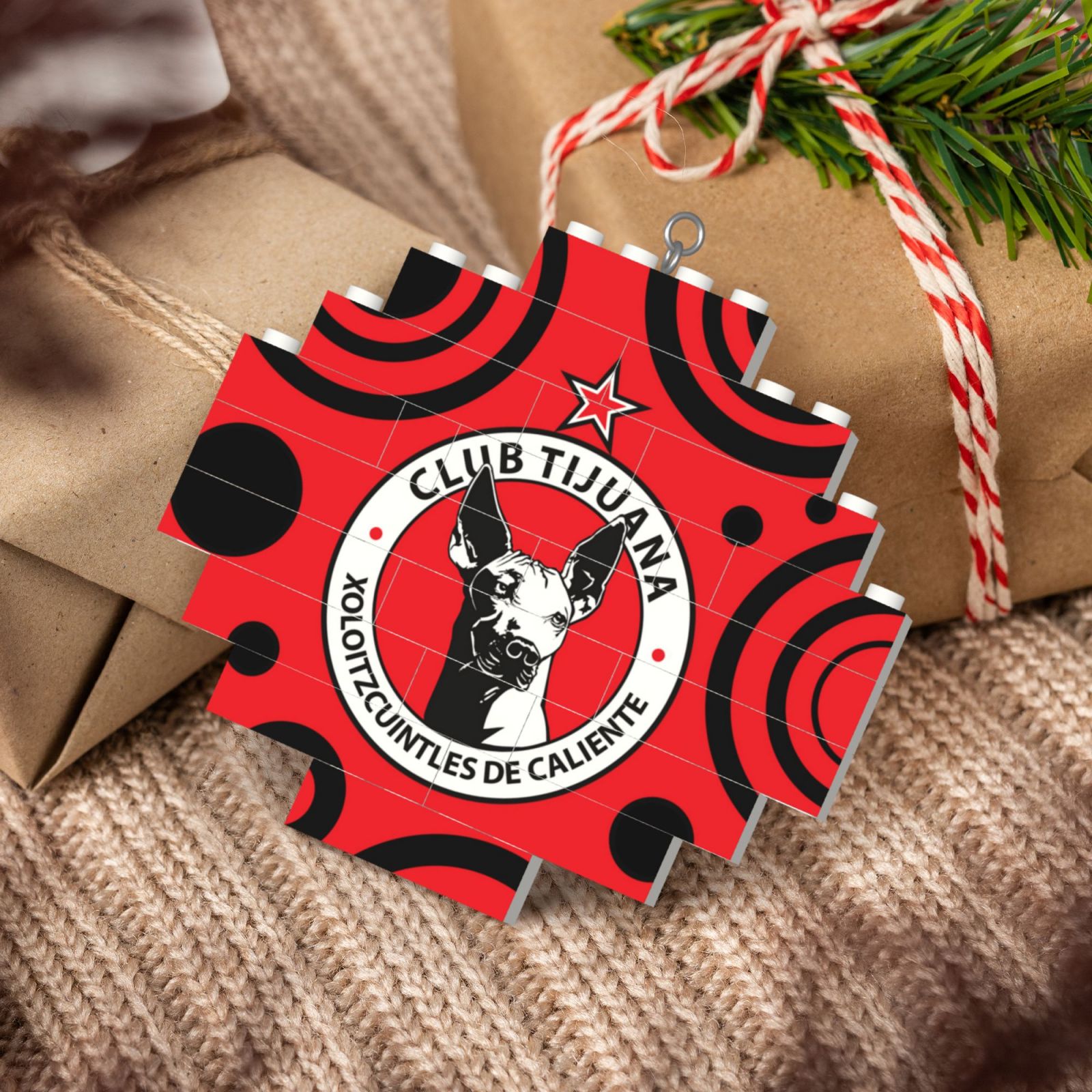 Xolos Tijuana Building Block Puzzle Ornament BBP2186