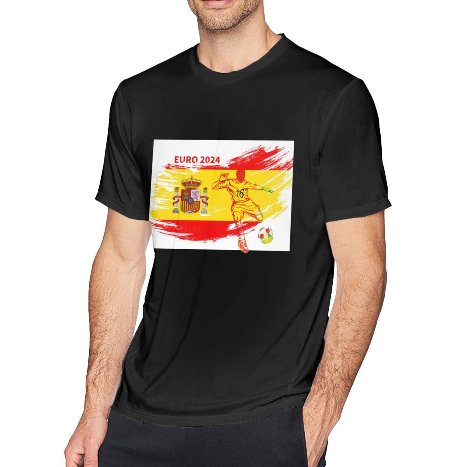 Men's Spain EURO 2024 Basic Short Sleeve T-Shirt BST1753
