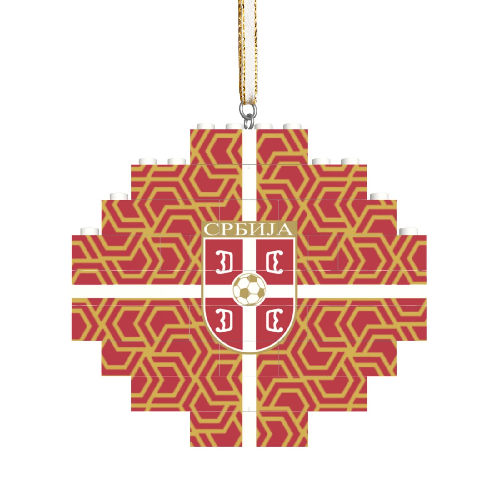 Serbia Building Block Puzzle Ornament BBP1999