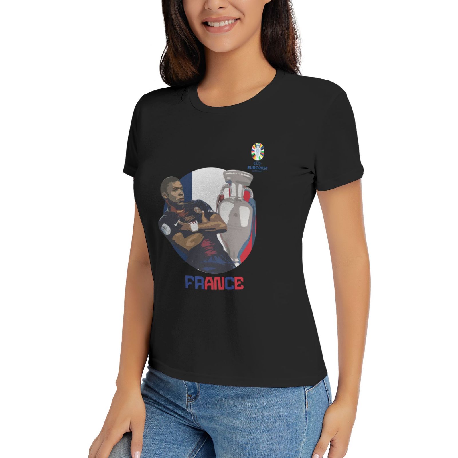 Women's France EURO 2024 Basic Short Sleeve T-Shirt WBT1730