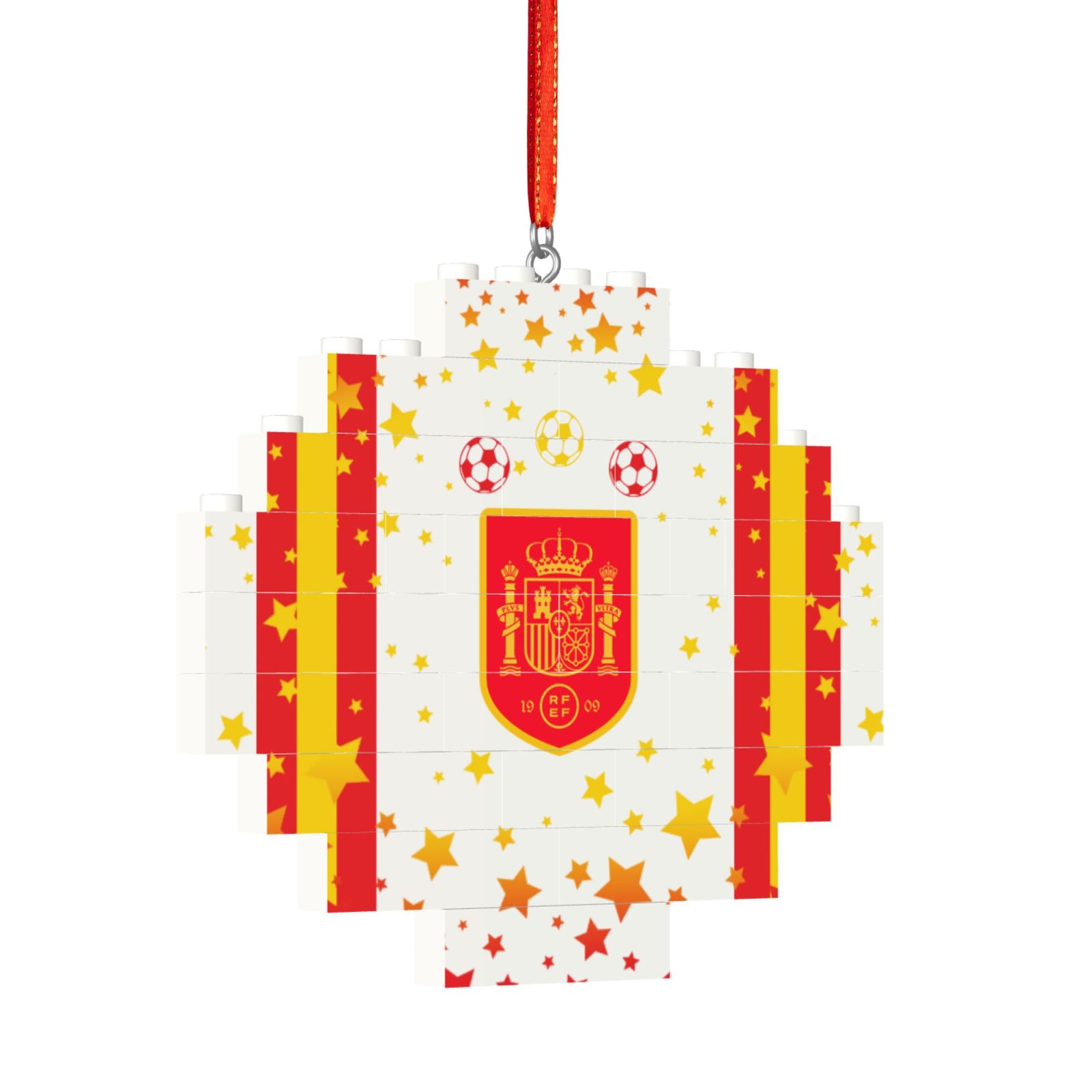 Spain Building Block Puzzle Ornament BBP2026