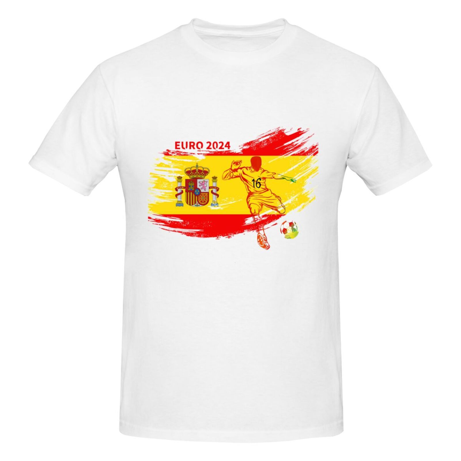 Men's Spain EURO 2024 Basic Short Sleeve T-Shirt BST1752